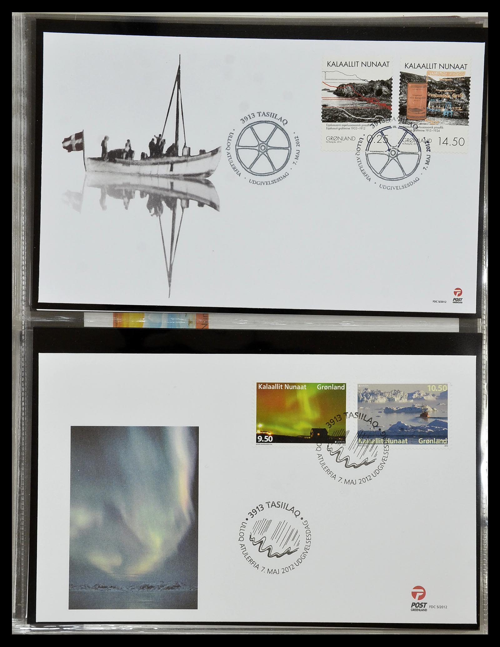 34754 144 - Postzegelverzameling 34754 Groenland FDC's 1959-2018!