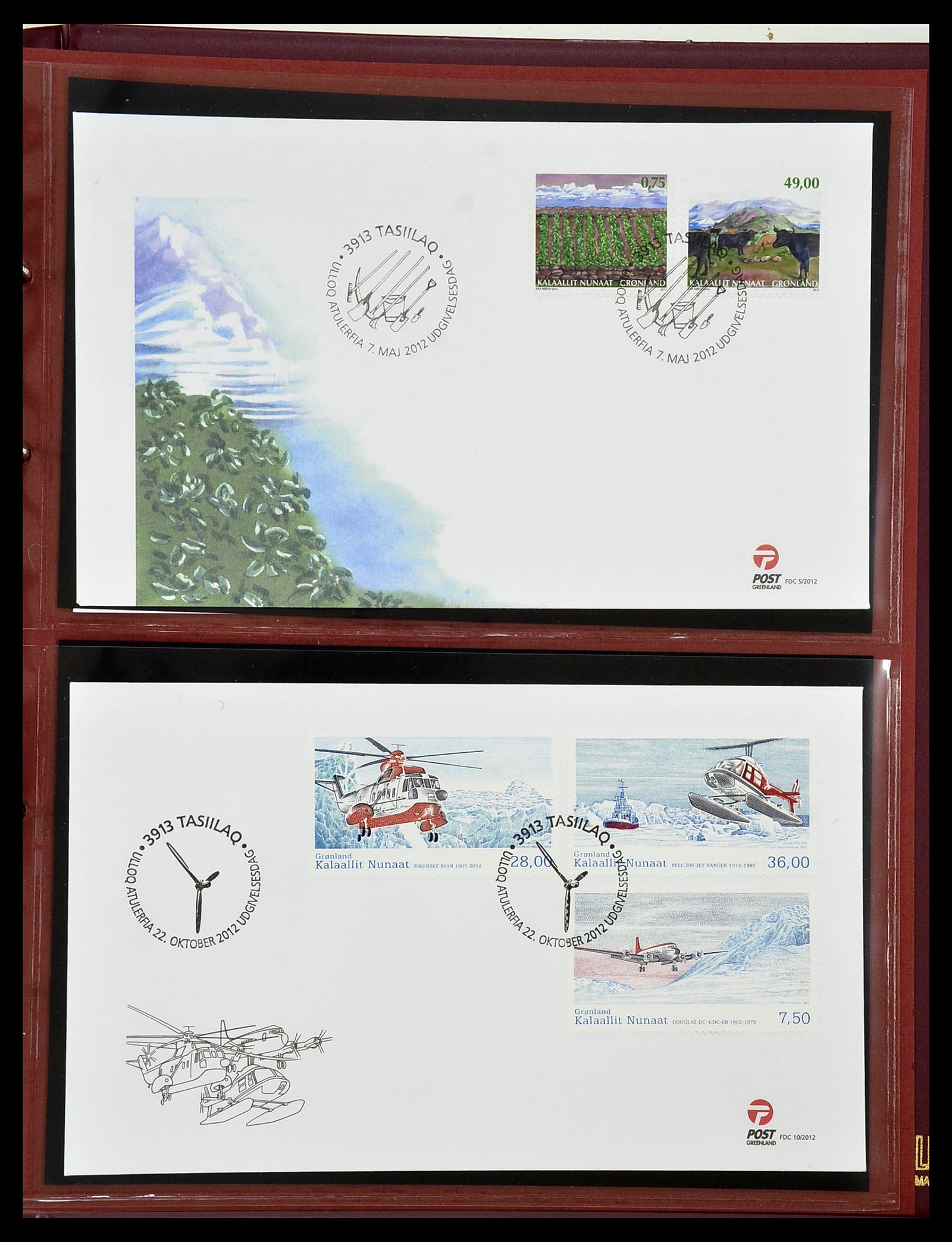 34754 145 - Postzegelverzameling 34754 Groenland FDC's 1959-2018!