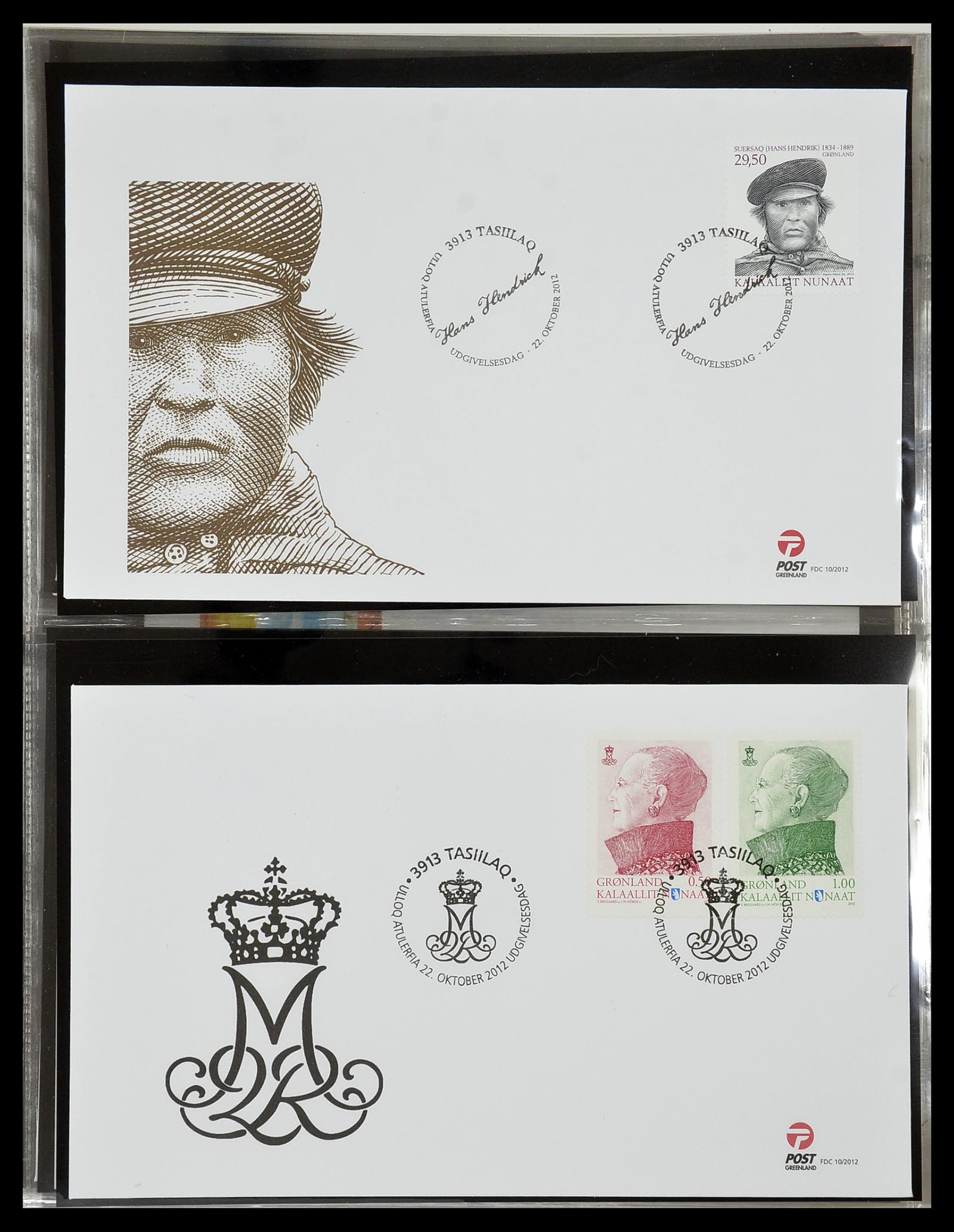 34754 146 - Postzegelverzameling 34754 Groenland FDC's 1959-2018!