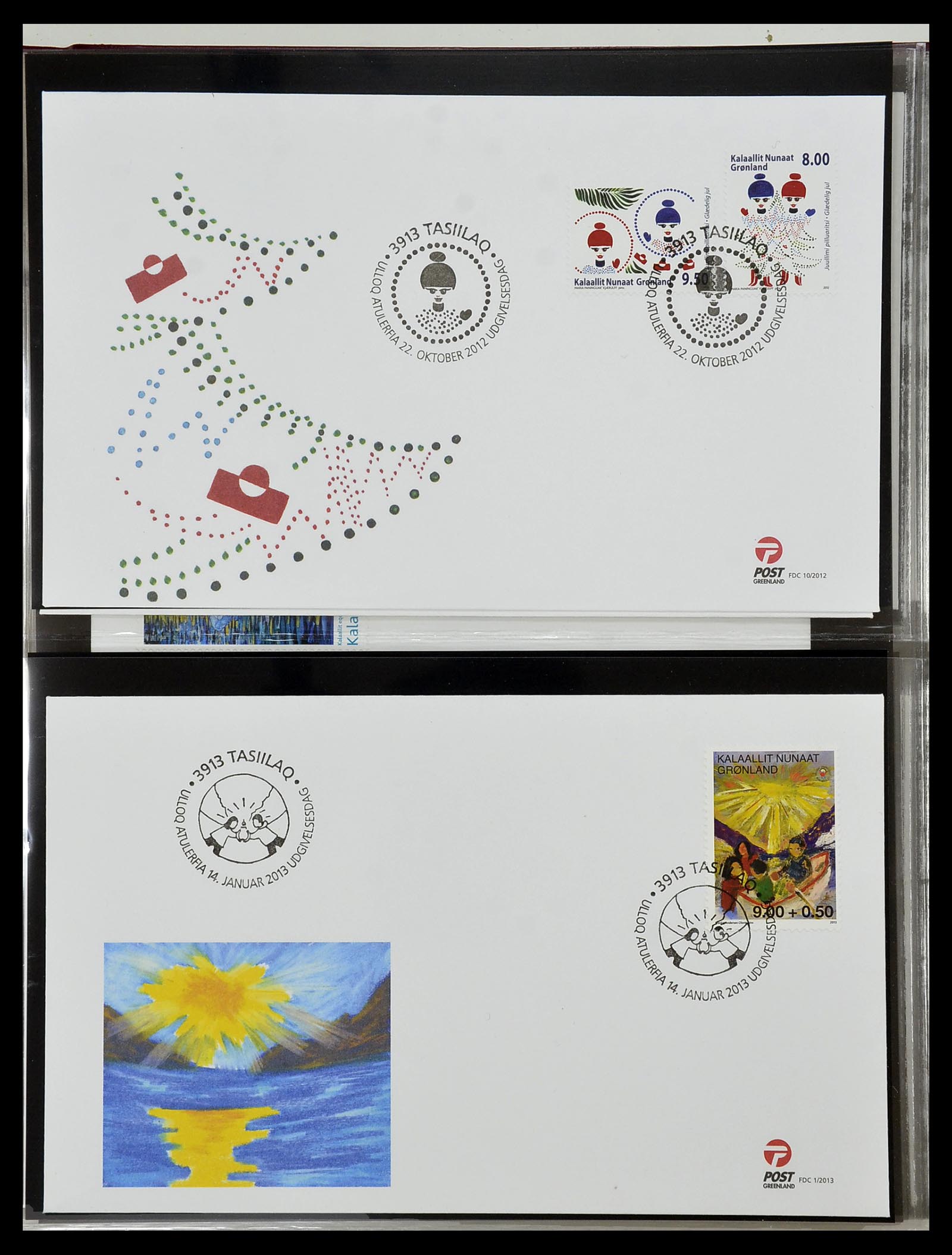 34754 147 - Postzegelverzameling 34754 Groenland FDC's 1959-2018!