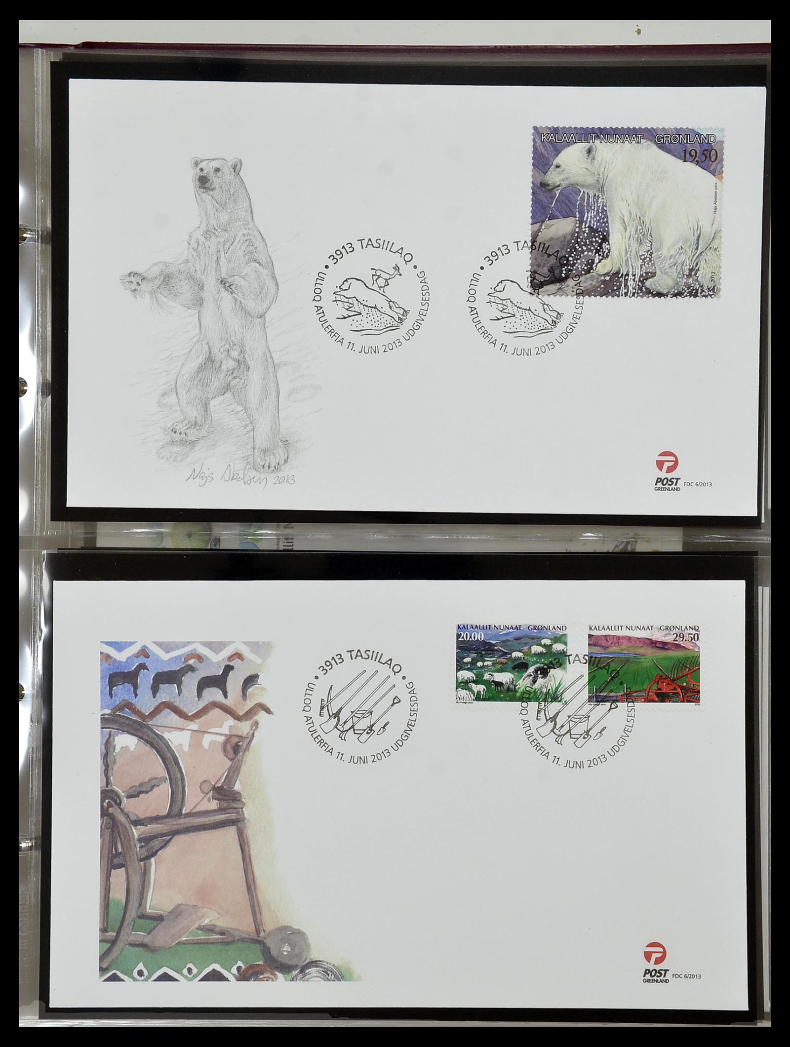 34754 151 - Postzegelverzameling 34754 Groenland FDC's 1959-2018!