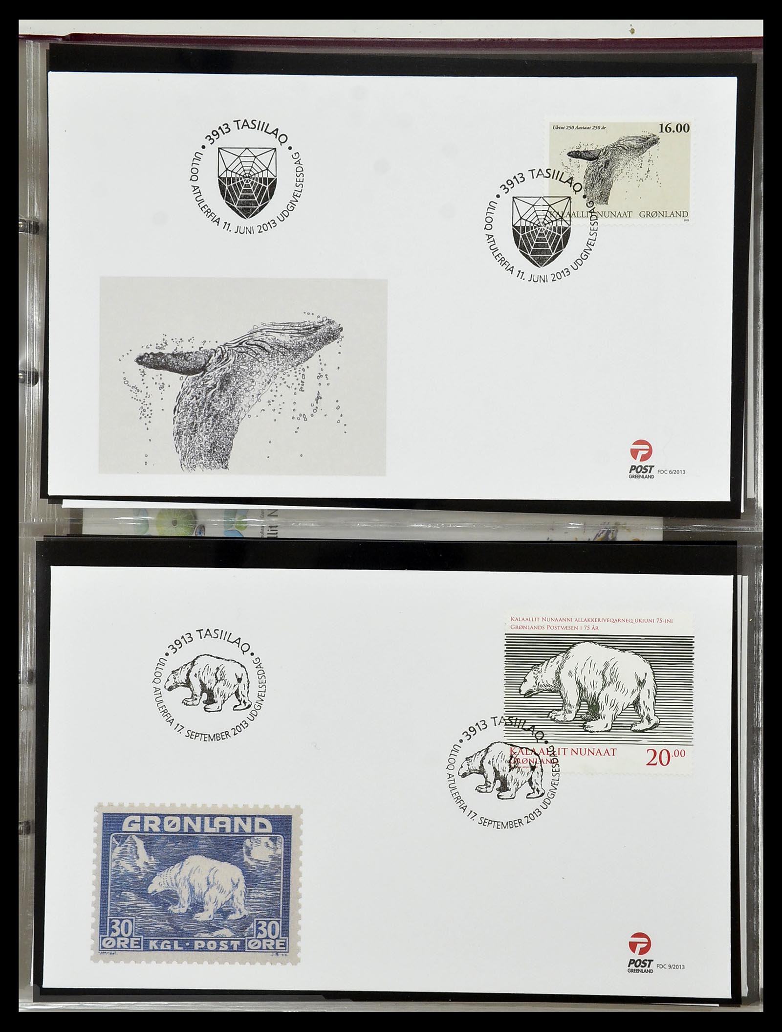 34754 153 - Postzegelverzameling 34754 Groenland FDC's 1959-2018!