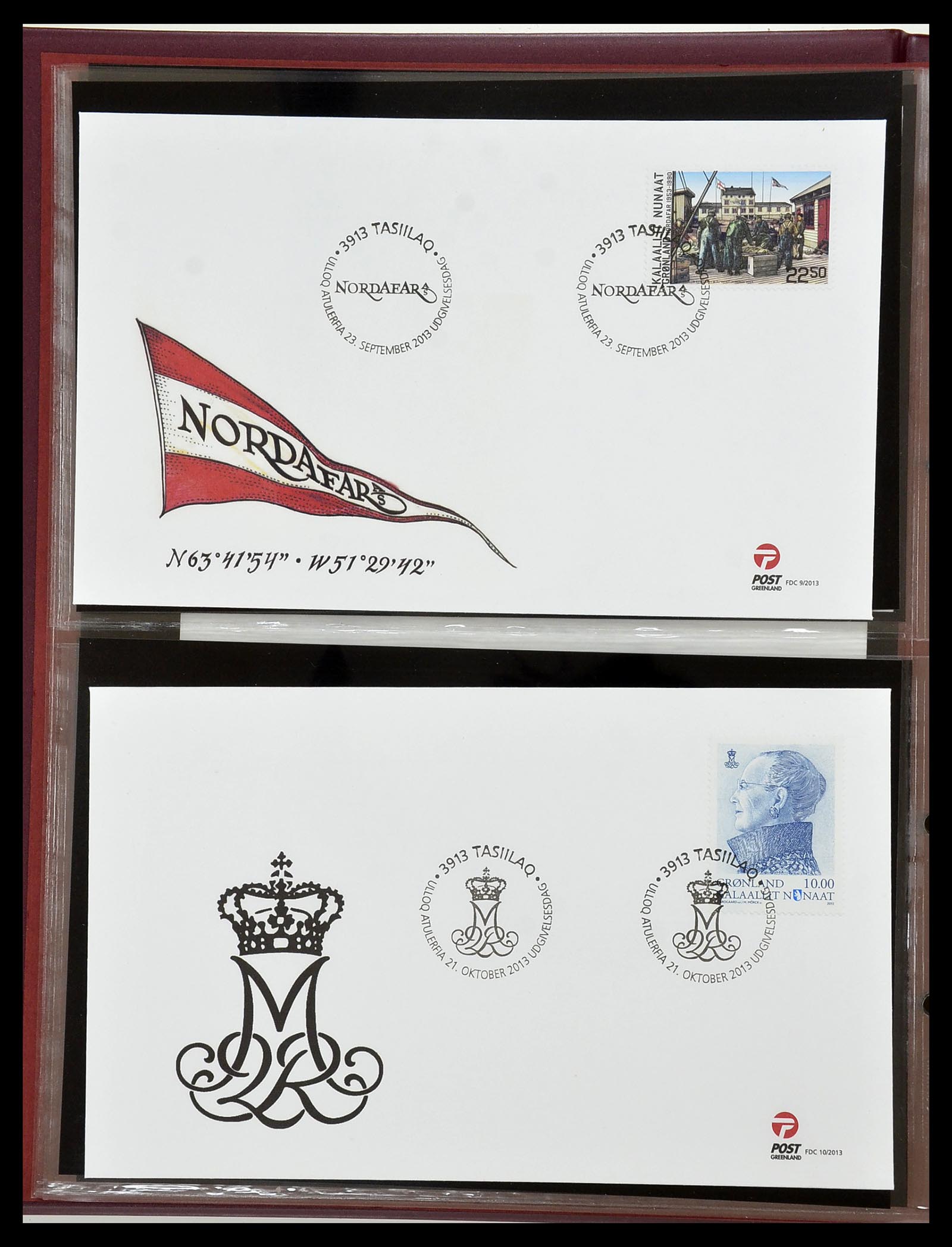 34754 154 - Postzegelverzameling 34754 Groenland FDC's 1959-2018!