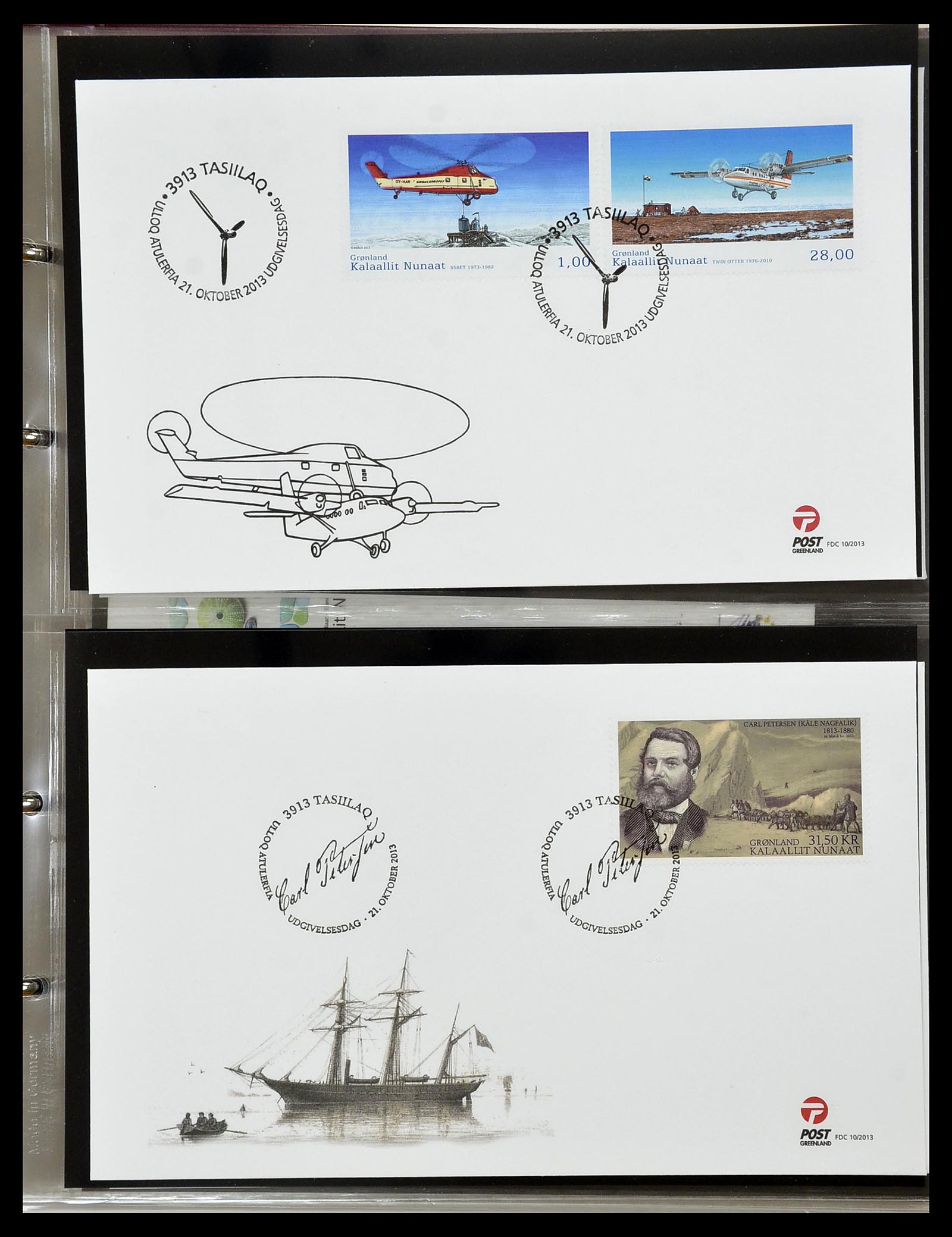 34754 155 - Postzegelverzameling 34754 Groenland FDC's 1959-2018!