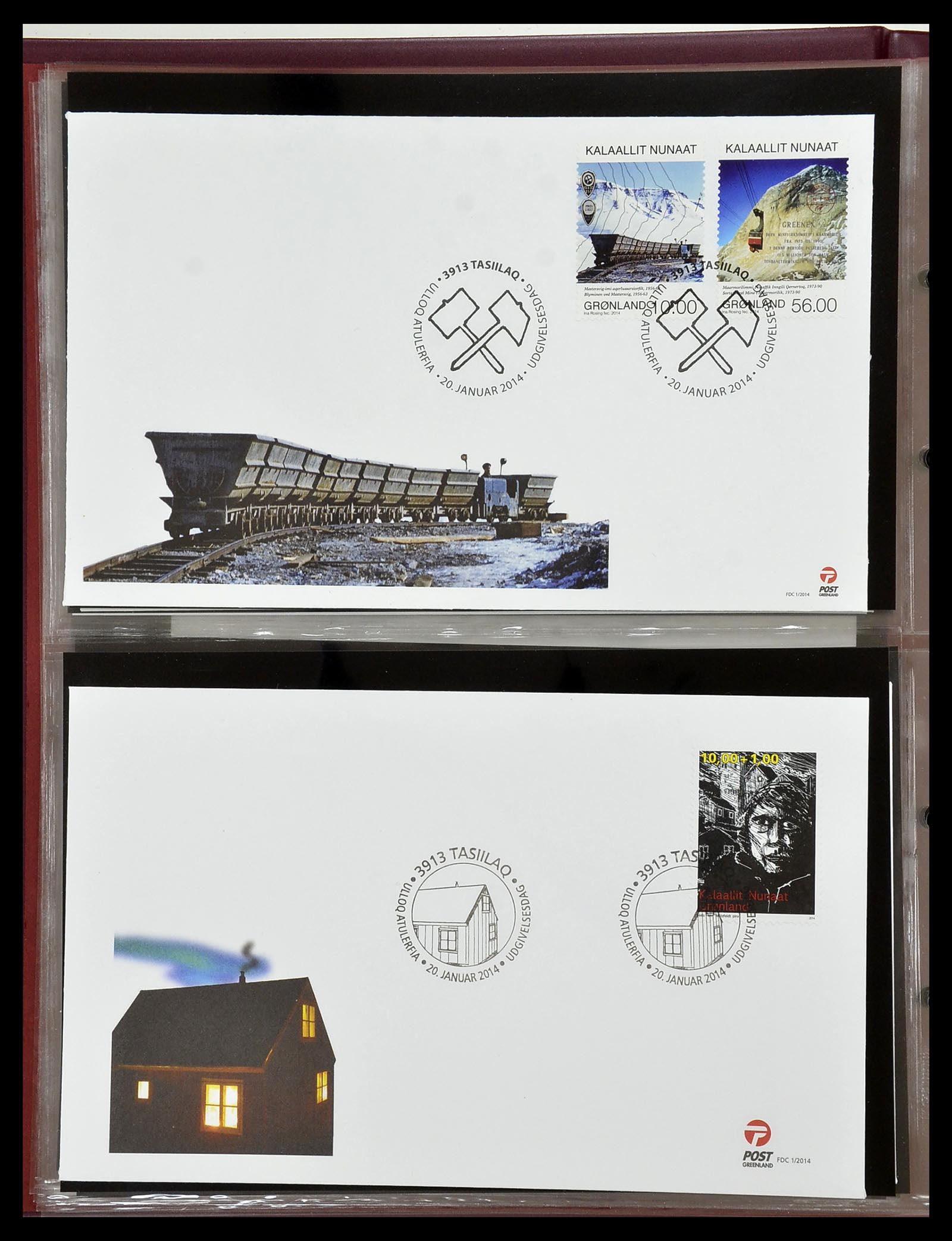 34754 158 - Postzegelverzameling 34754 Groenland FDC's 1959-2018!