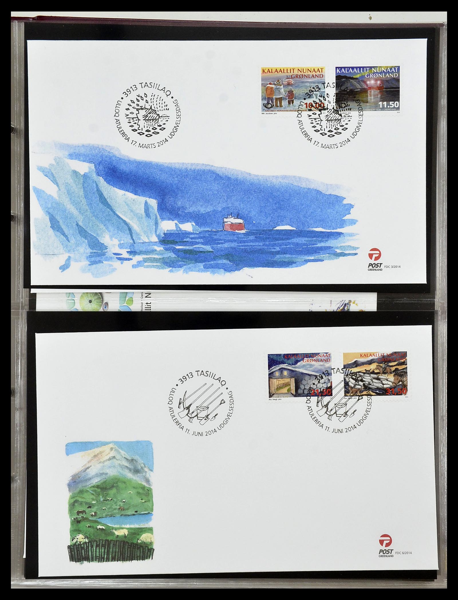 34754 159 - Postzegelverzameling 34754 Groenland FDC's 1959-2018!