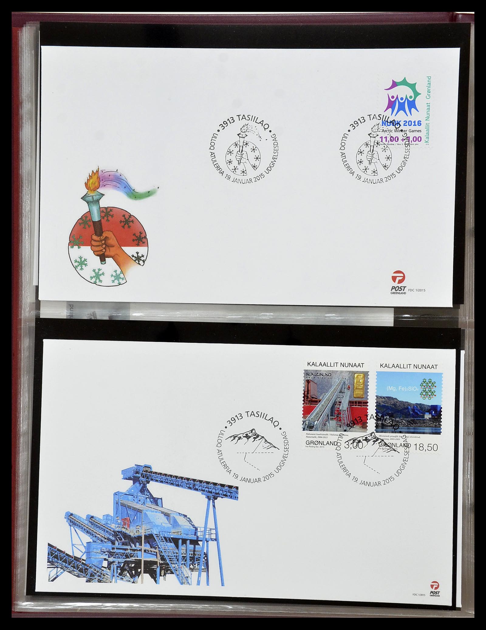 34754 166 - Stamp Collection 34754 Greenland FDC's 1959-2018!