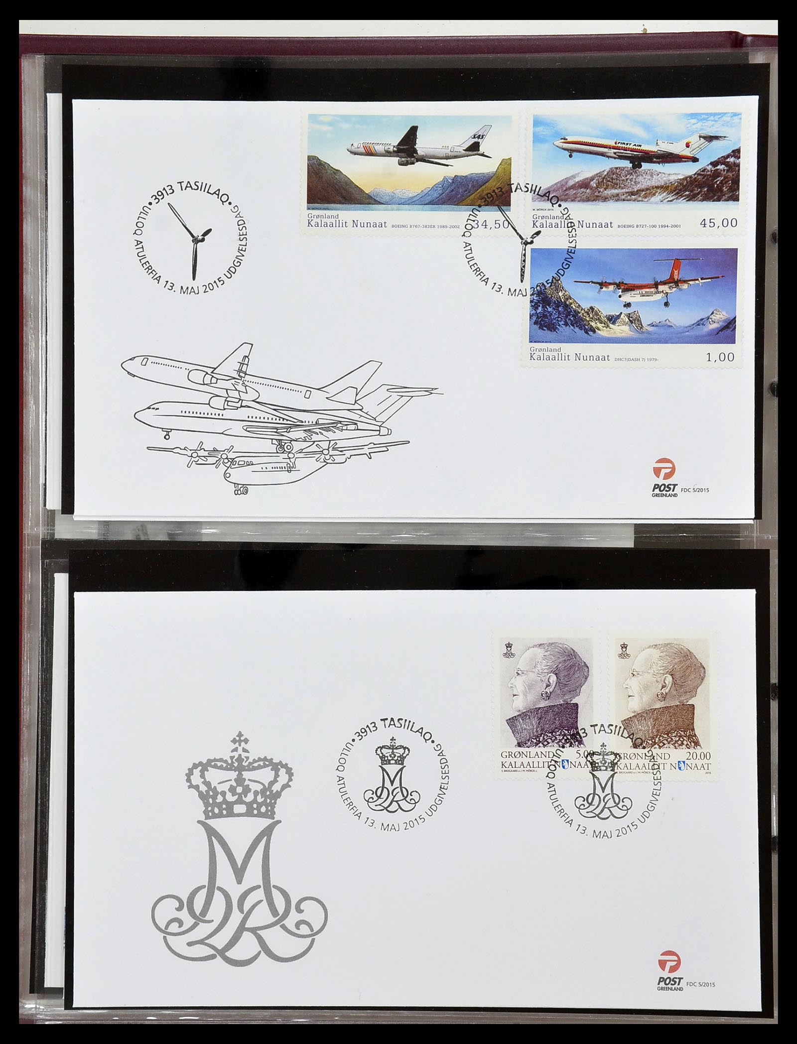 34754 168 - Stamp Collection 34754 Greenland FDC's 1959-2018!