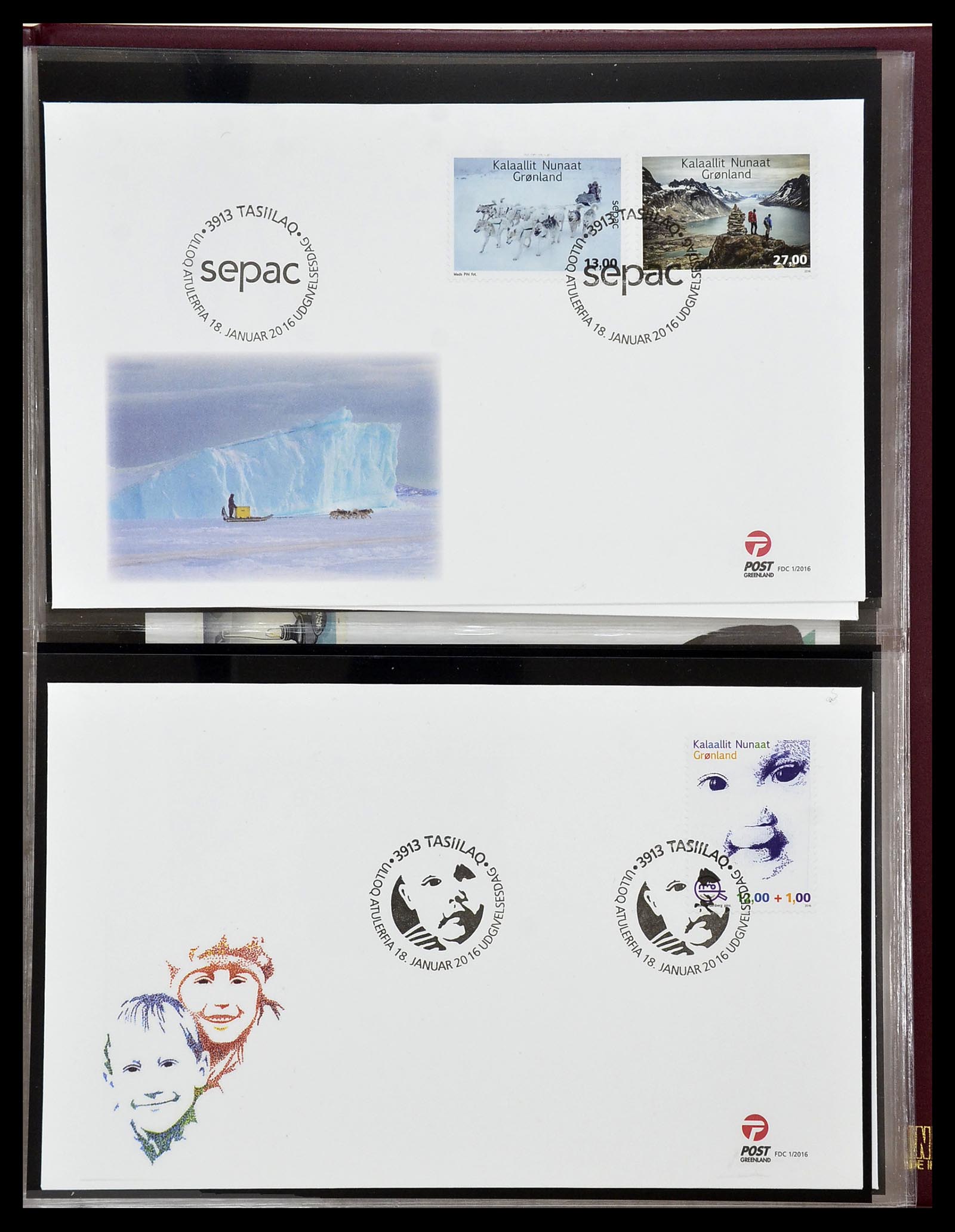 34754 172 - Stamp Collection 34754 Greenland FDC's 1959-2018!