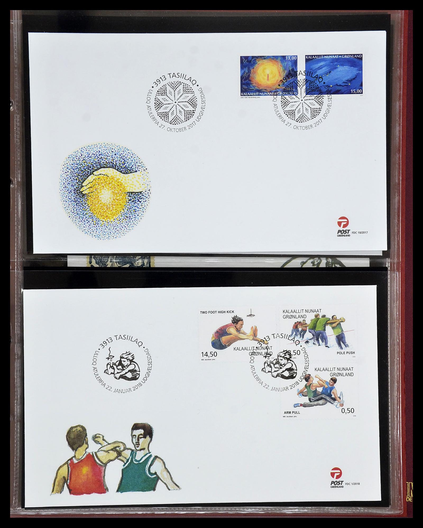 34754 185 - Postzegelverzameling 34754 Groenland FDC's 1959-2018!