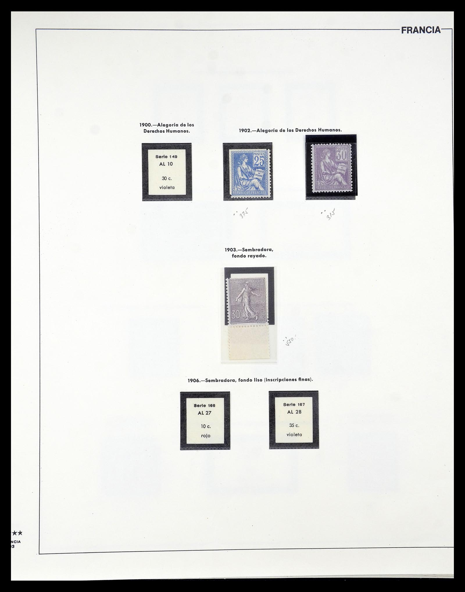 34755 002 - Postzegelverzameling 34755 Frankrijk 1900-2000.
