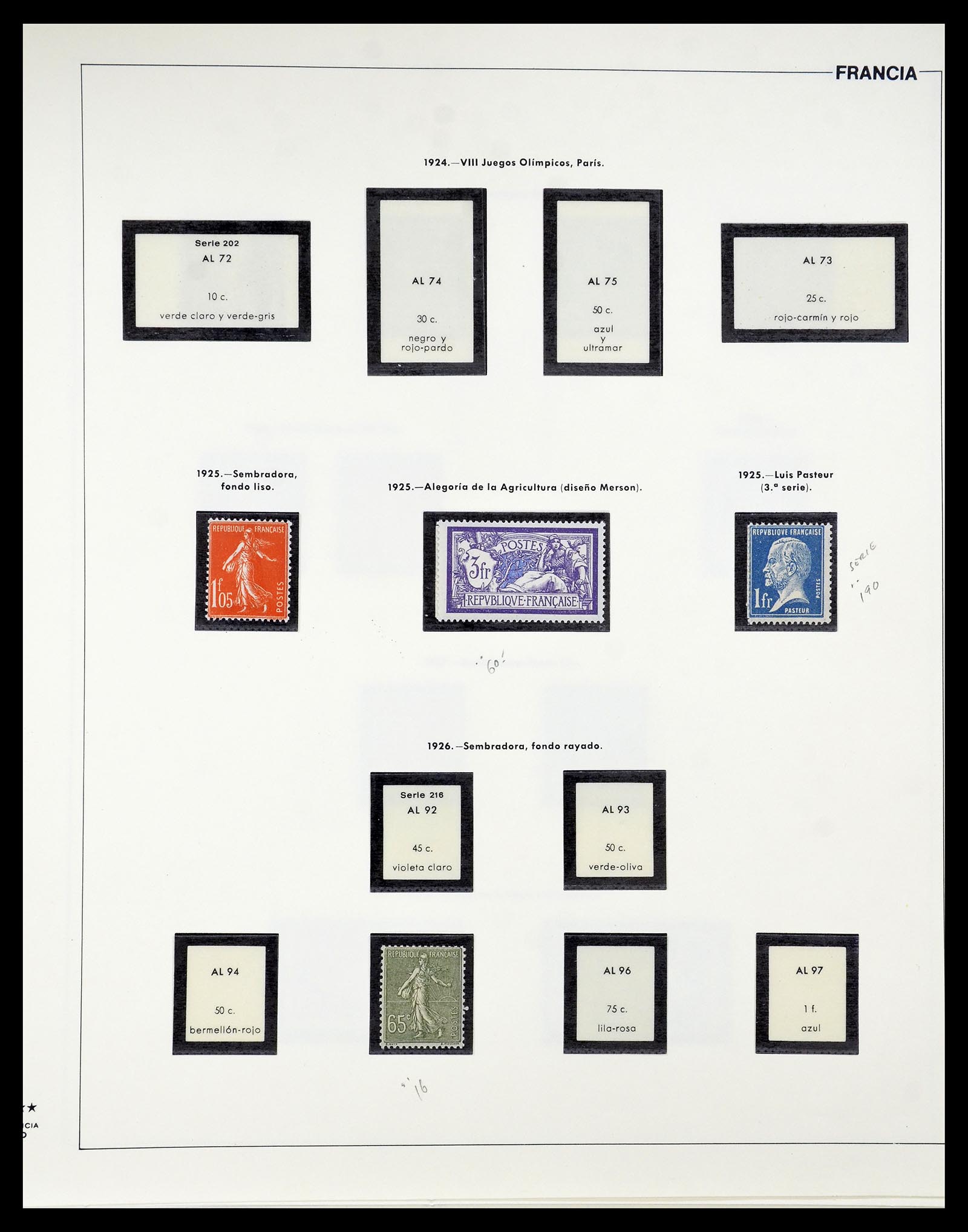 34755 008 - Postzegelverzameling 34755 Frankrijk 1900-2000.