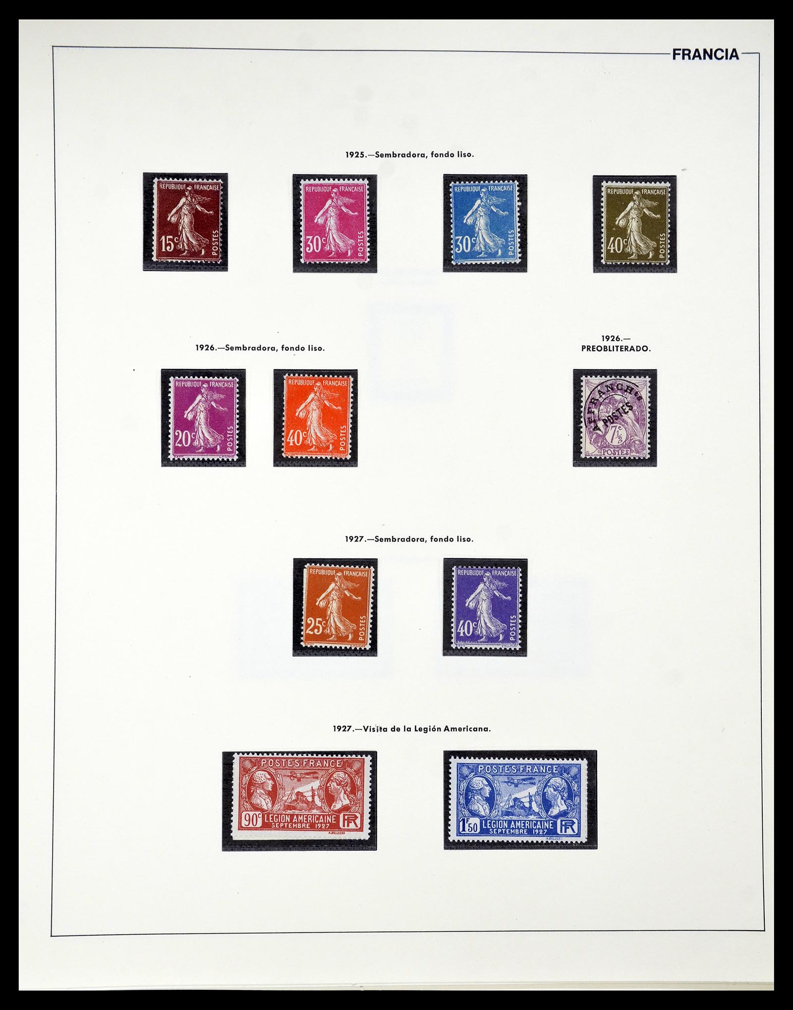 34755 009 - Postzegelverzameling 34755 Frankrijk 1900-2000.