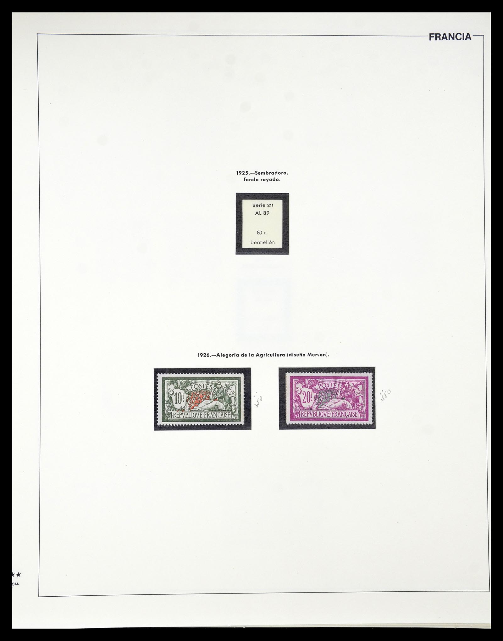34755 010 - Postzegelverzameling 34755 Frankrijk 1900-2000.