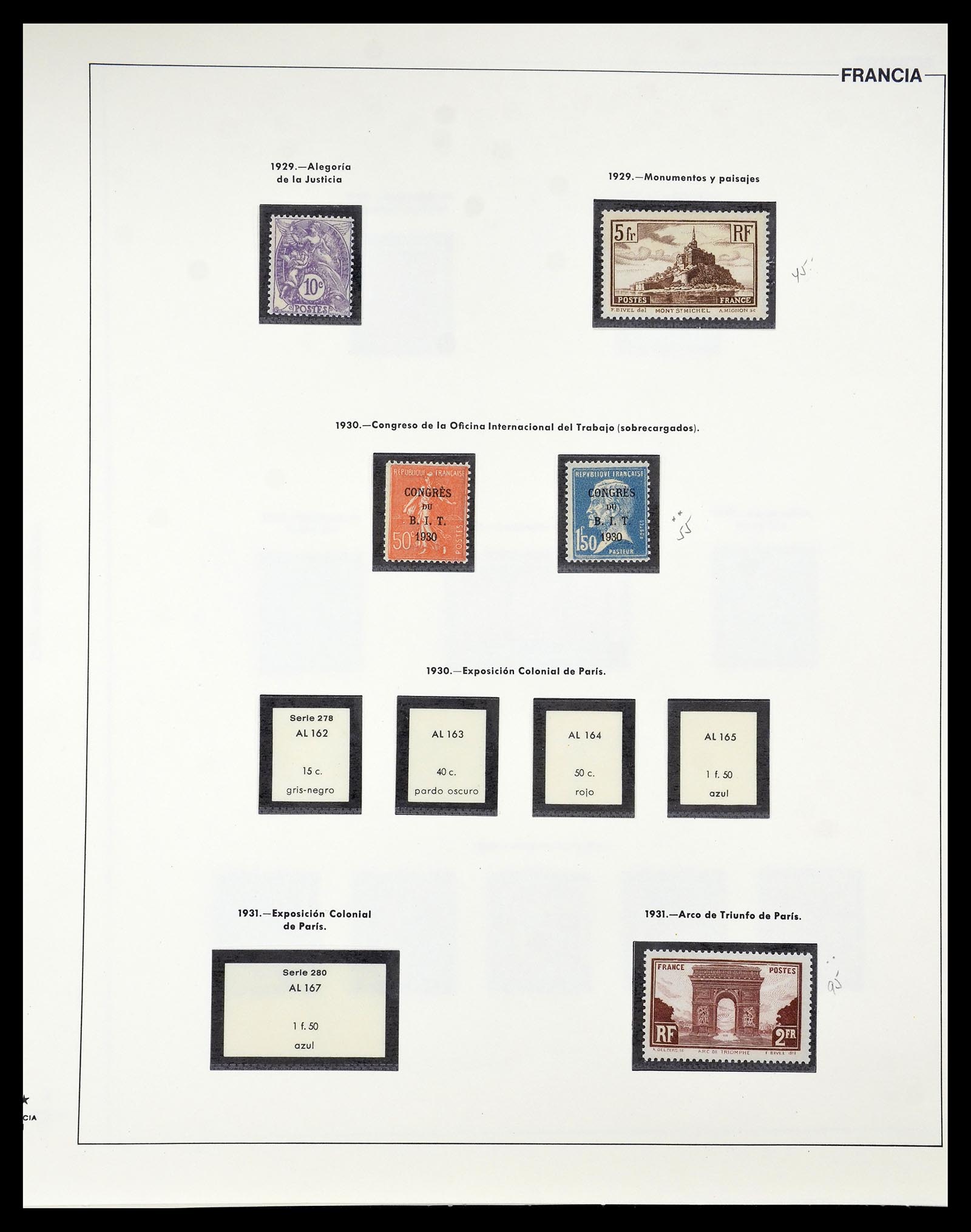 34755 014 - Postzegelverzameling 34755 Frankrijk 1900-2000.