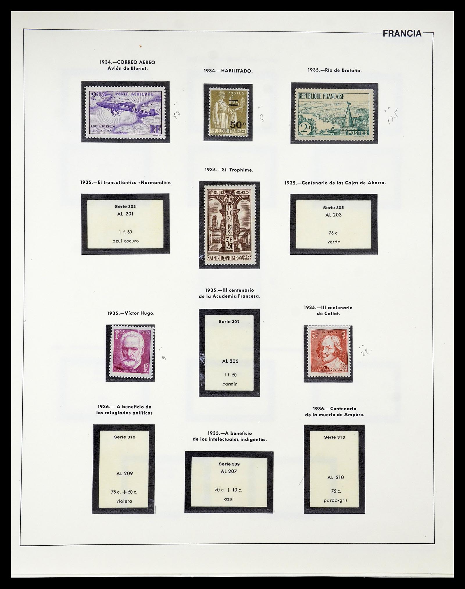 34755 018 - Postzegelverzameling 34755 Frankrijk 1900-2000.