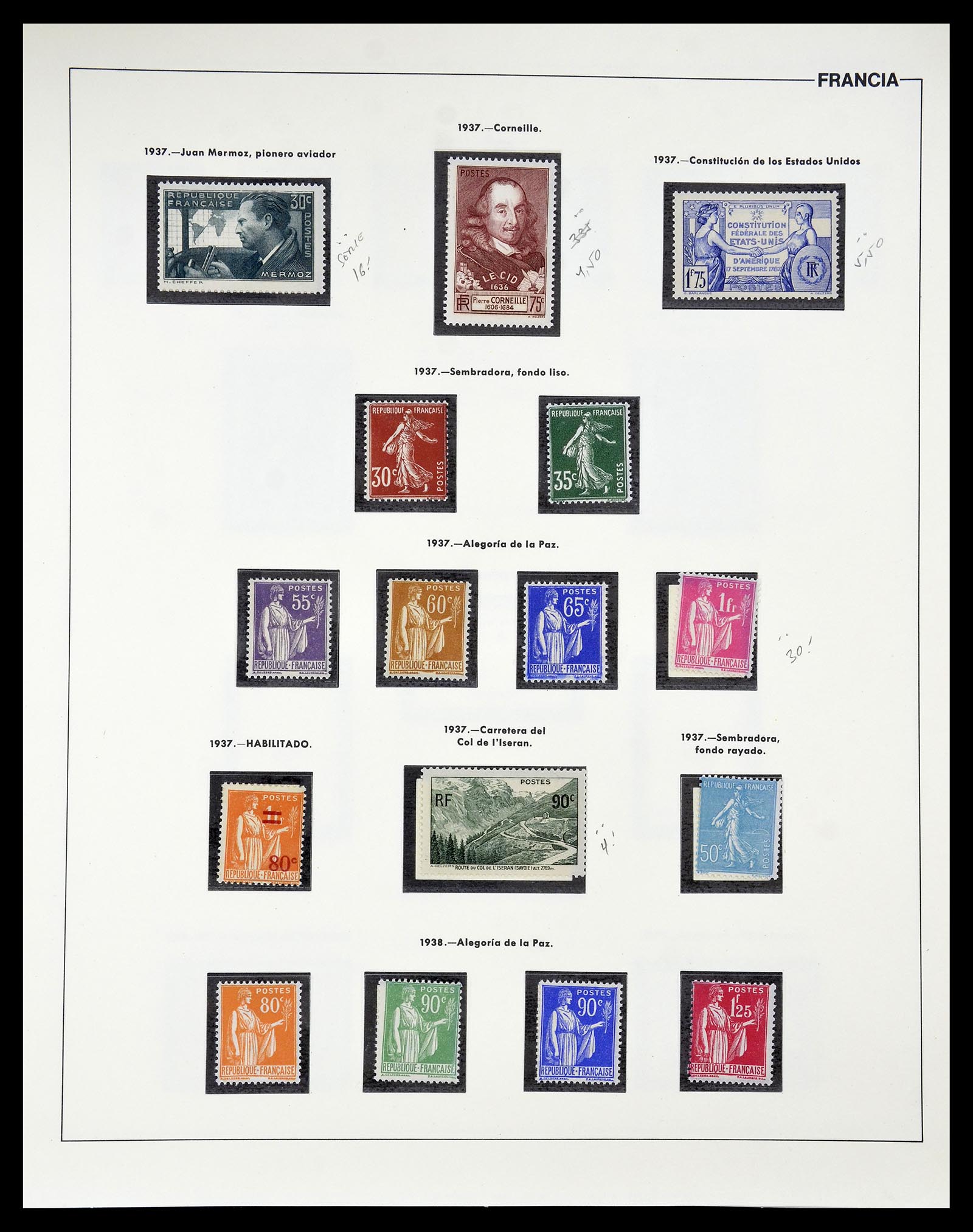 34755 022 - Postzegelverzameling 34755 Frankrijk 1900-2000.