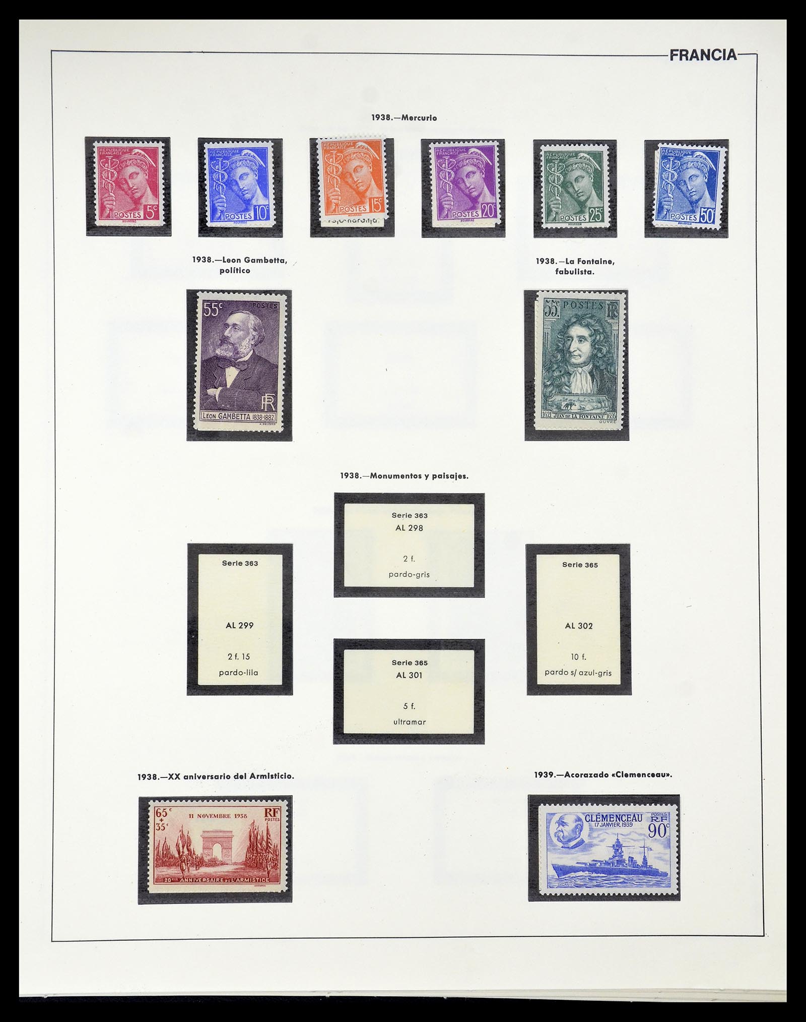 34755 023 - Postzegelverzameling 34755 Frankrijk 1900-2000.