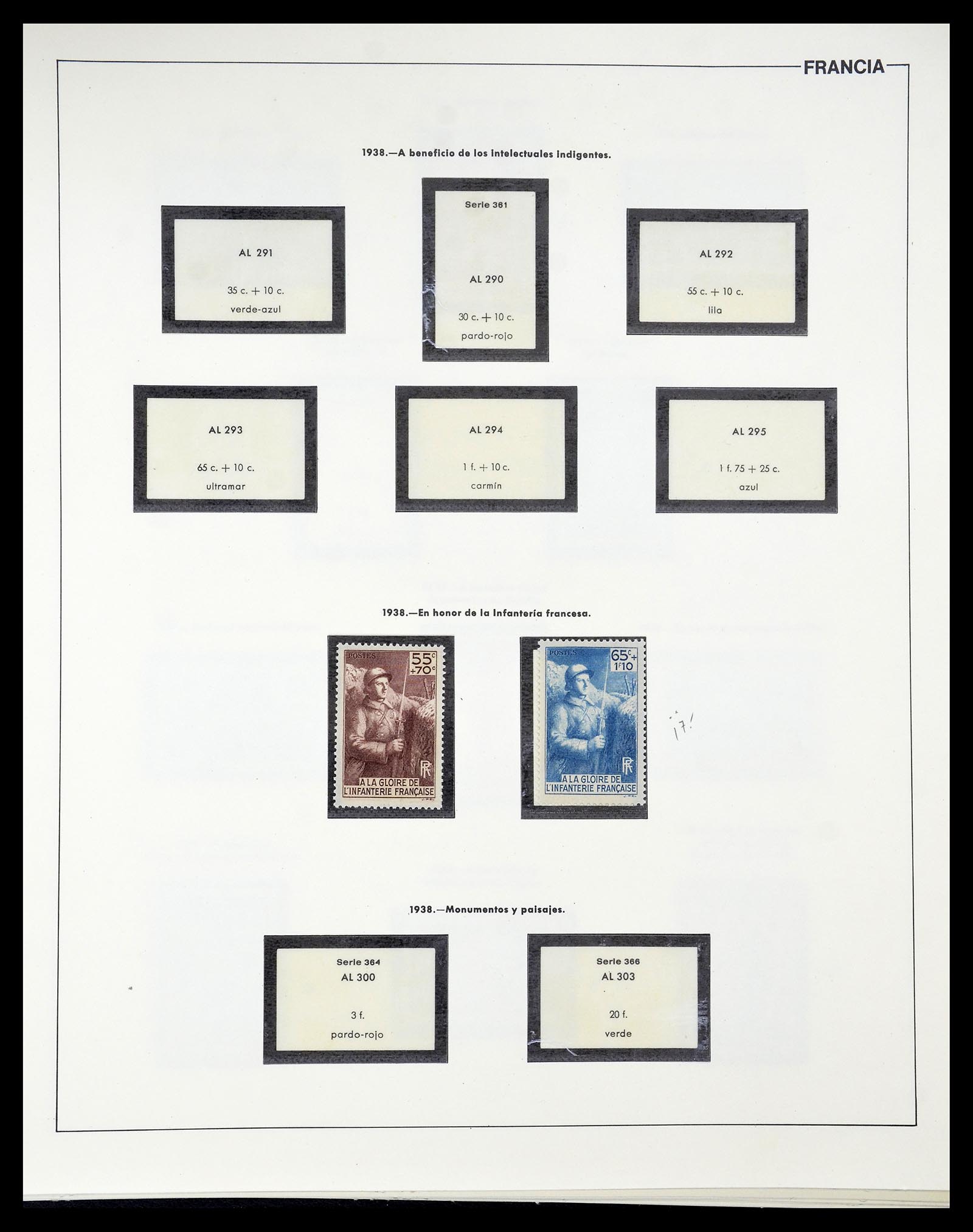 34755 024 - Postzegelverzameling 34755 Frankrijk 1900-2000.