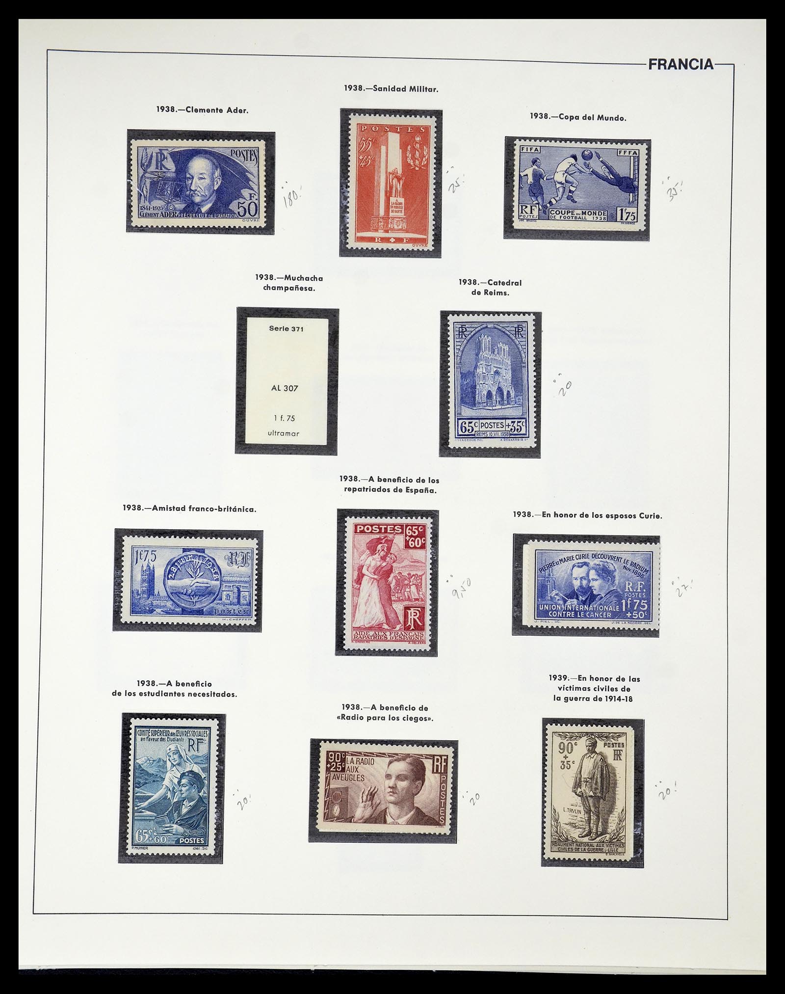 34755 025 - Postzegelverzameling 34755 Frankrijk 1900-2000.