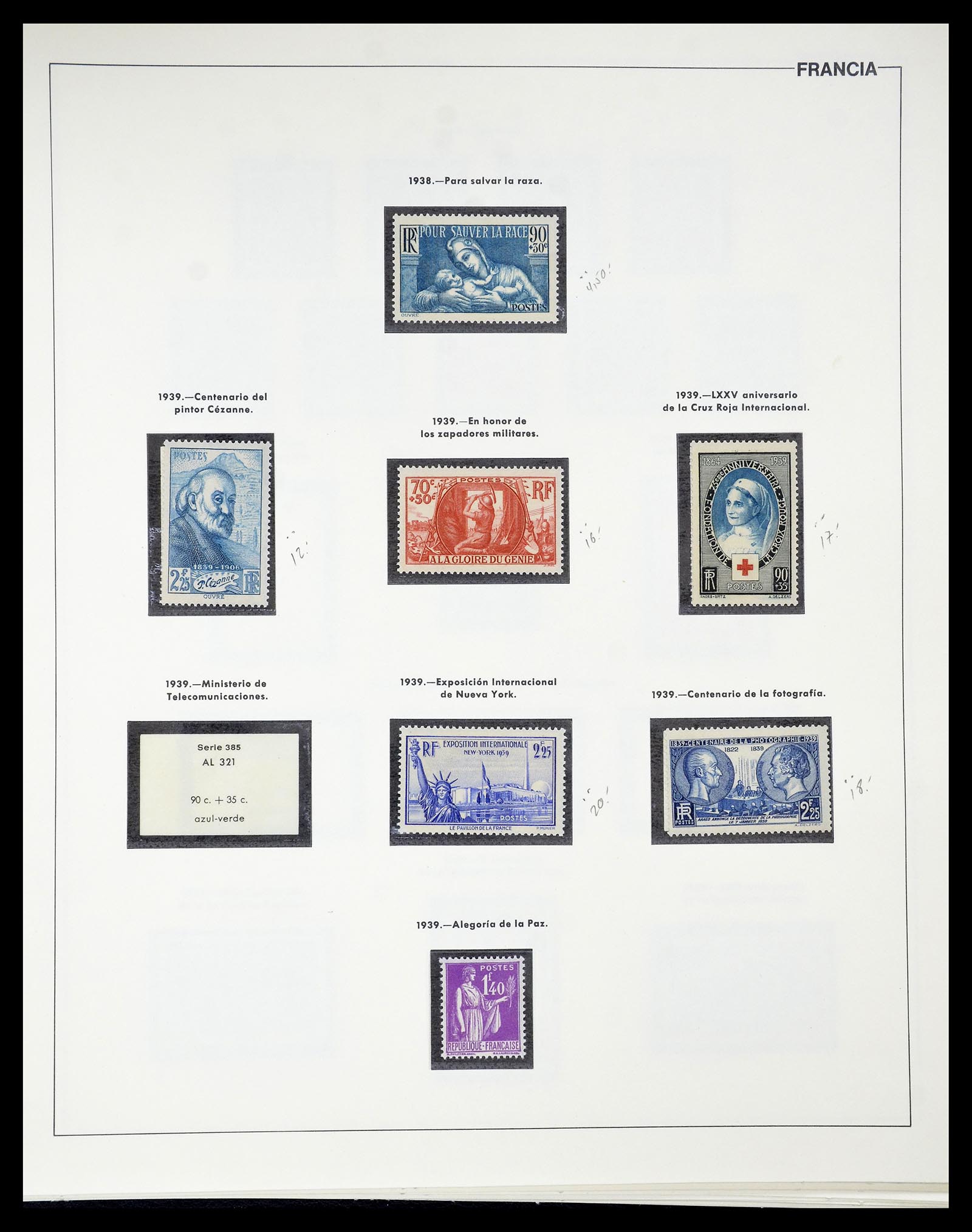 34755 026 - Postzegelverzameling 34755 Frankrijk 1900-2000.