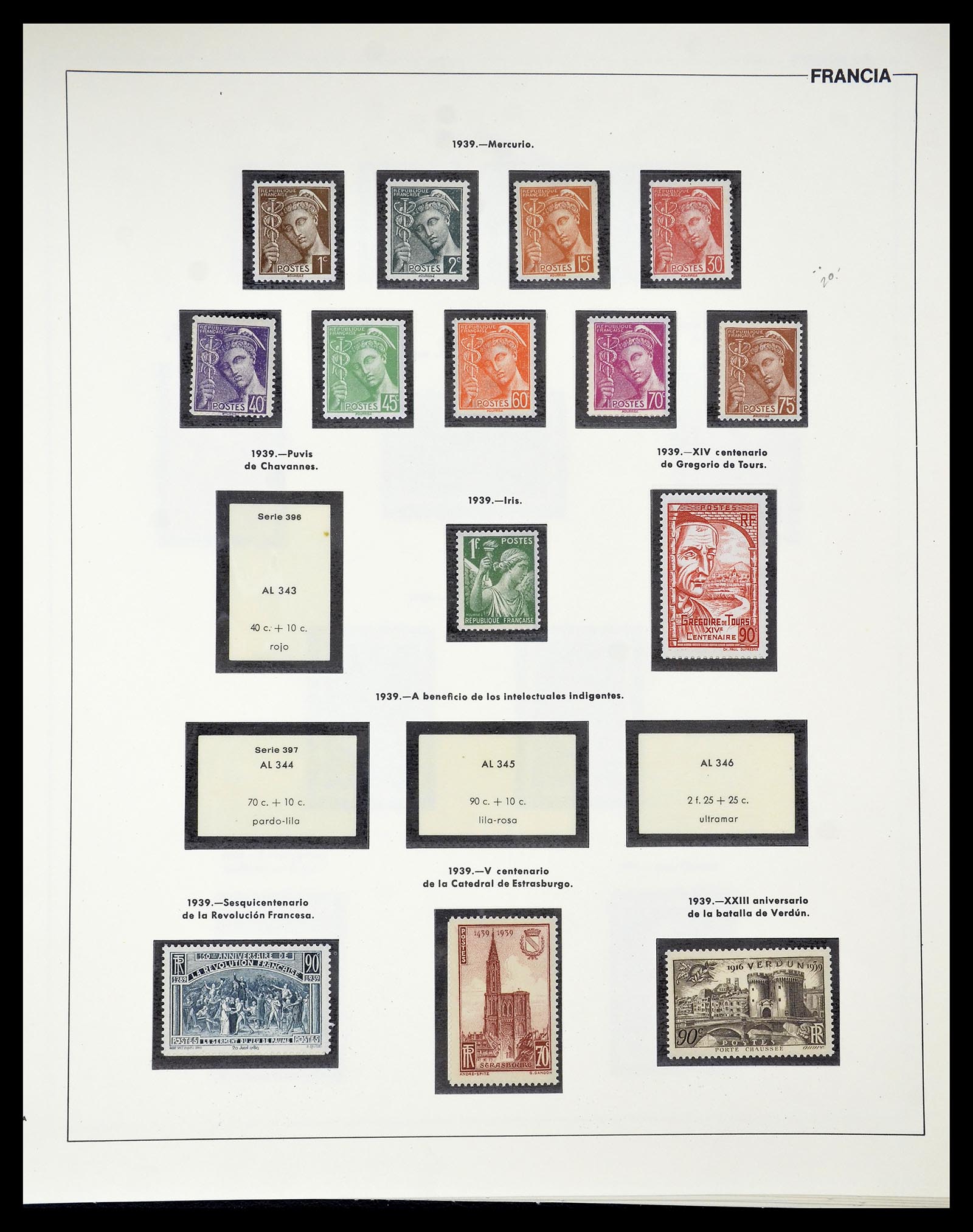 34755 027 - Postzegelverzameling 34755 Frankrijk 1900-2000.