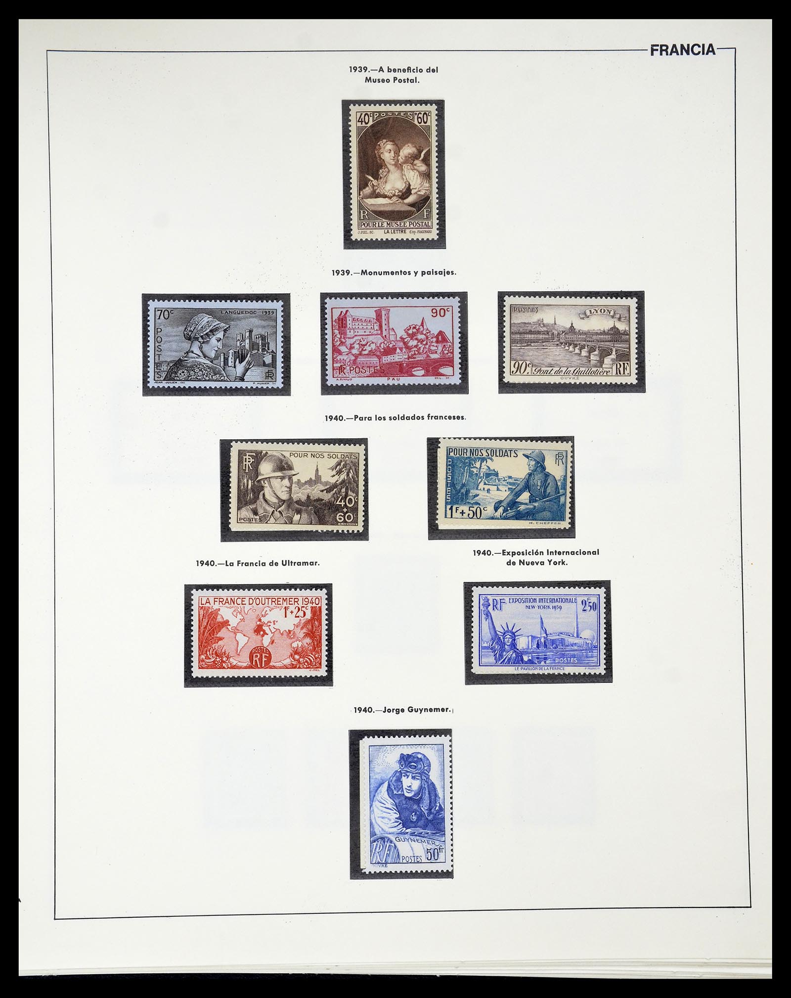 34755 029 - Postzegelverzameling 34755 Frankrijk 1900-2000.