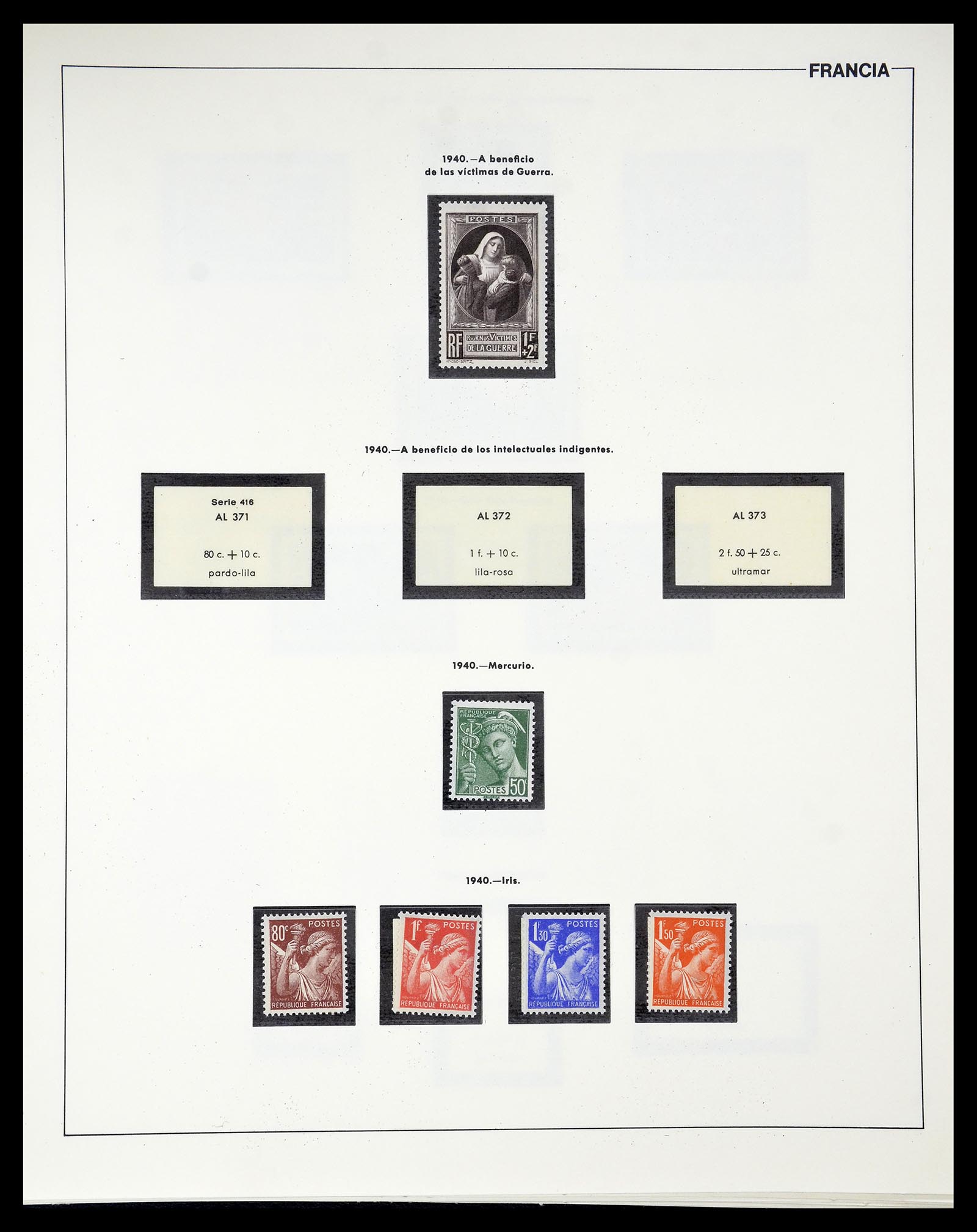 34755 030 - Postzegelverzameling 34755 Frankrijk 1900-2000.