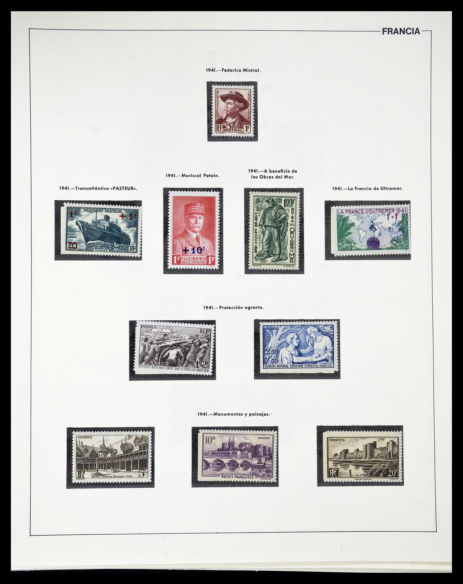 34755 034 - Postzegelverzameling 34755 Frankrijk 1900-2000.