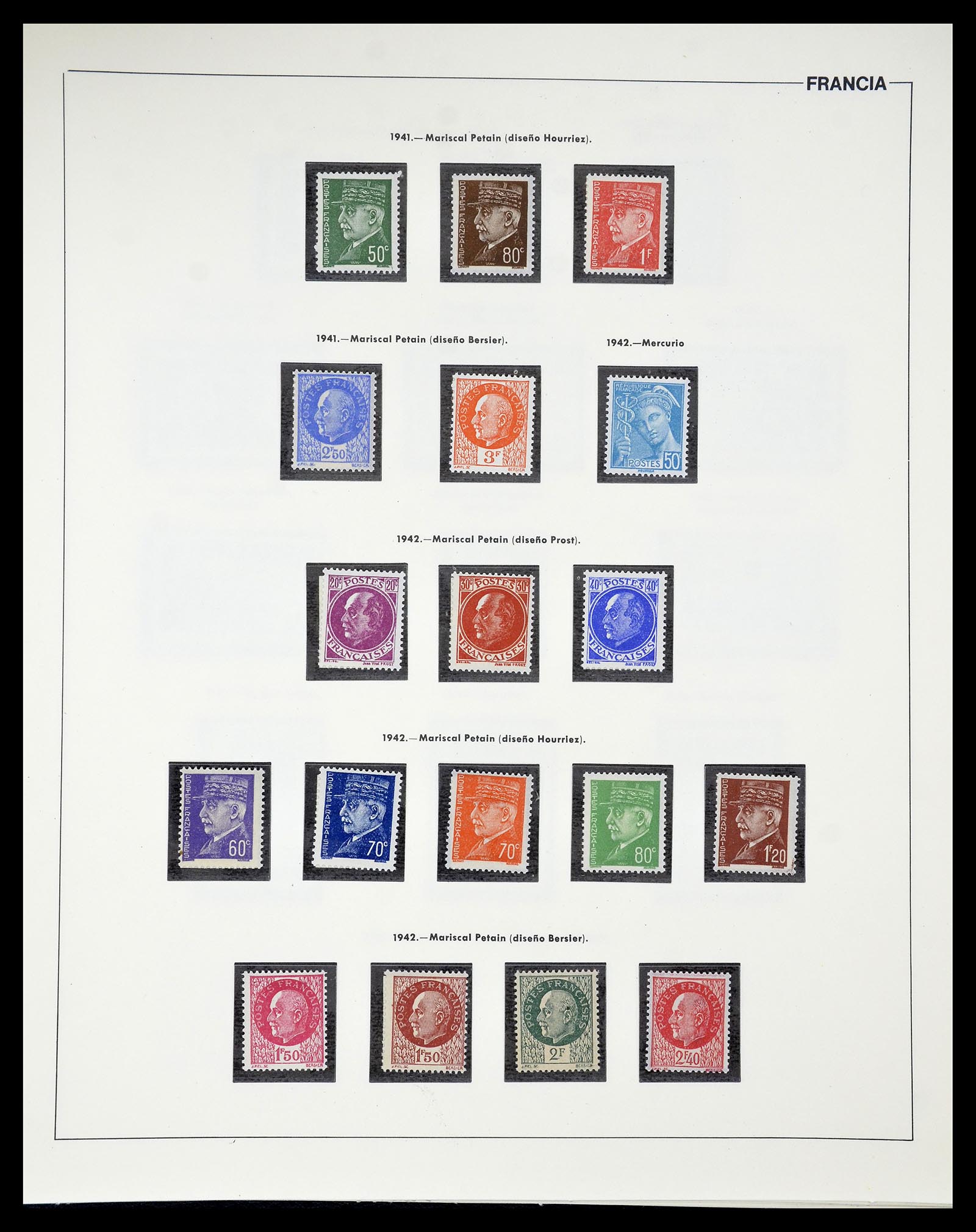 34755 036 - Postzegelverzameling 34755 Frankrijk 1900-2000.