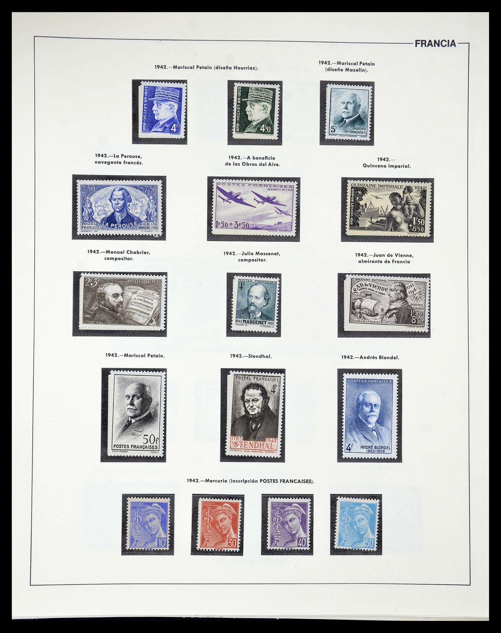 34755 037 - Postzegelverzameling 34755 Frankrijk 1900-2000.