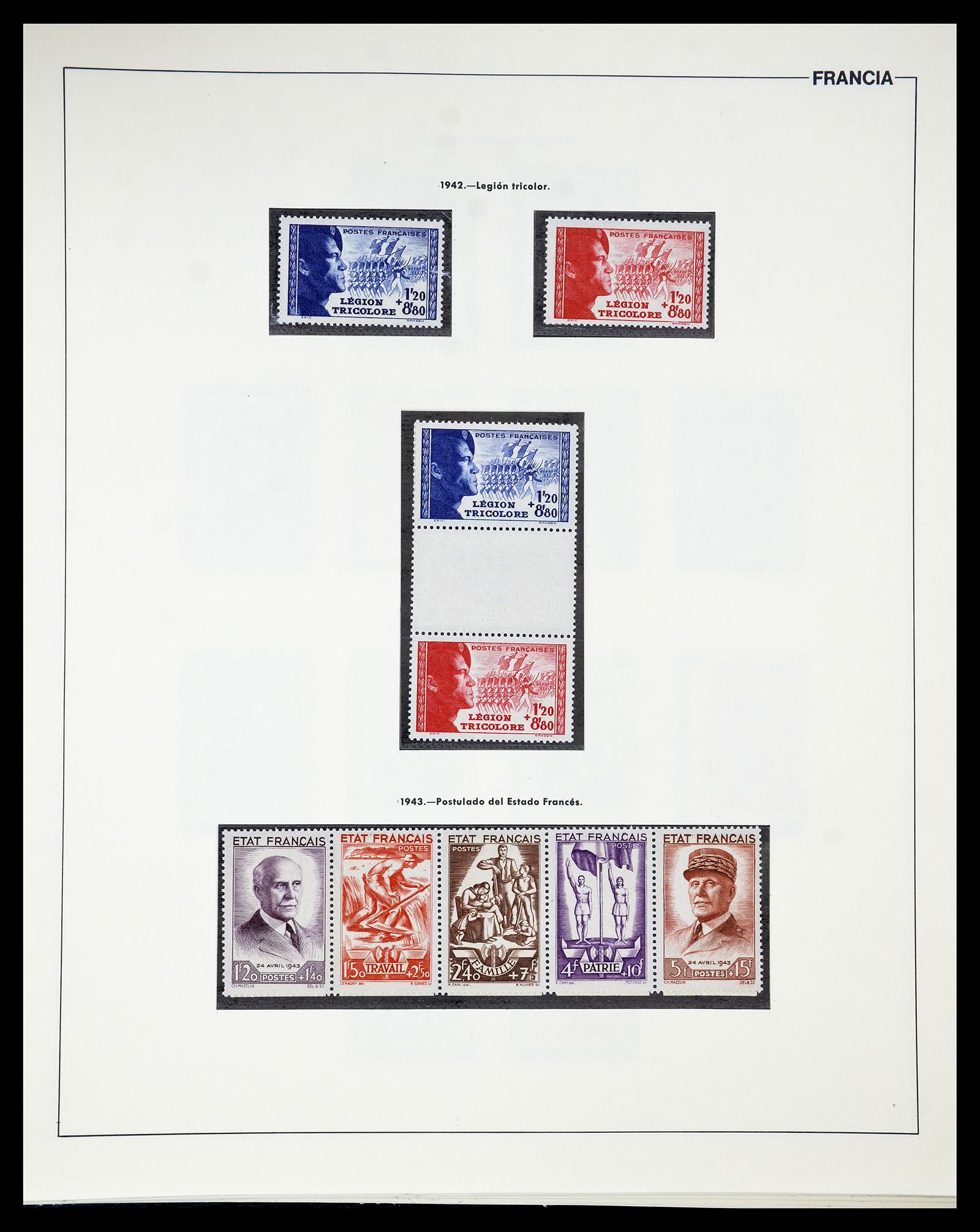 34755 040 - Postzegelverzameling 34755 Frankrijk 1900-2000.