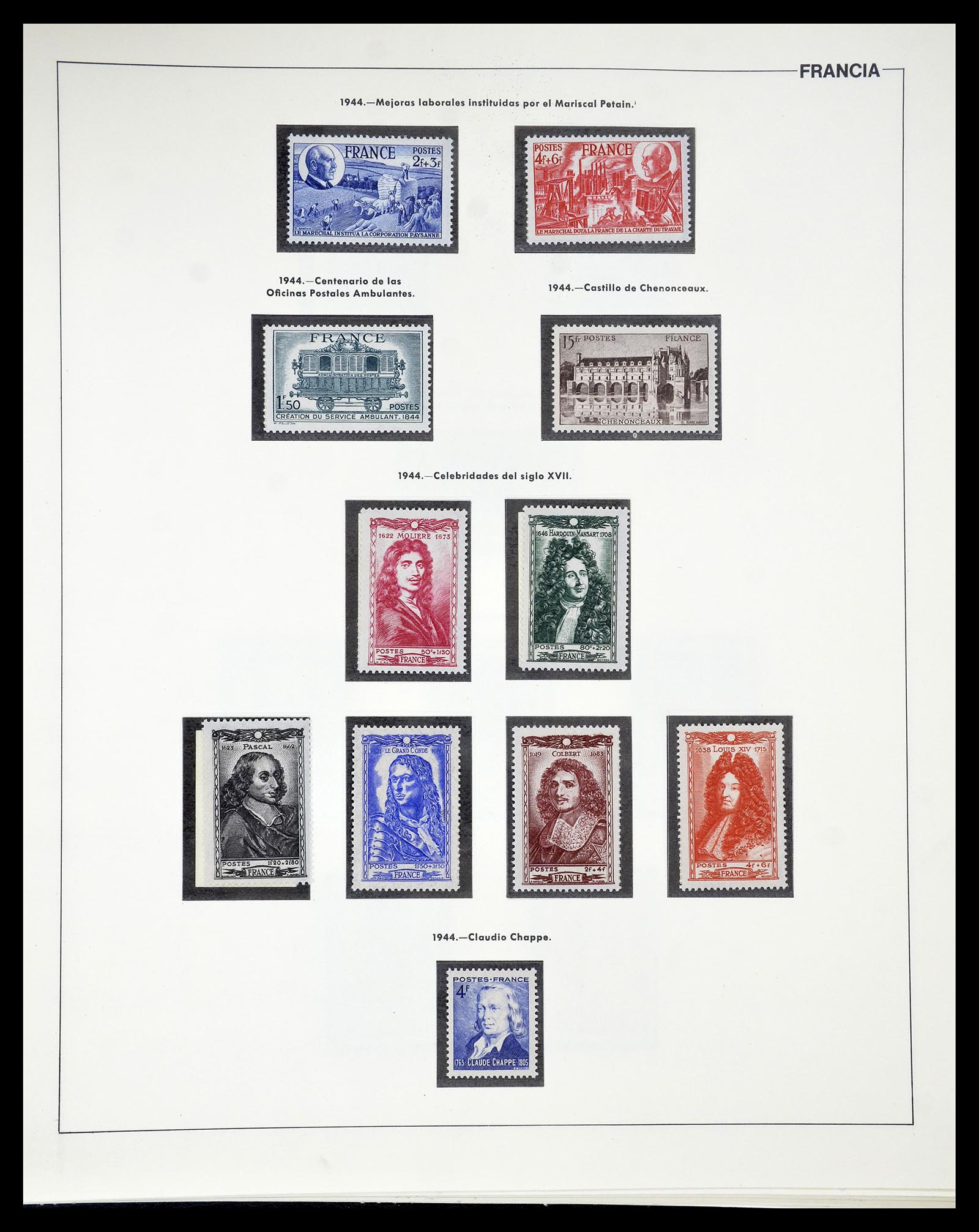 34755 043 - Postzegelverzameling 34755 Frankrijk 1900-2000.