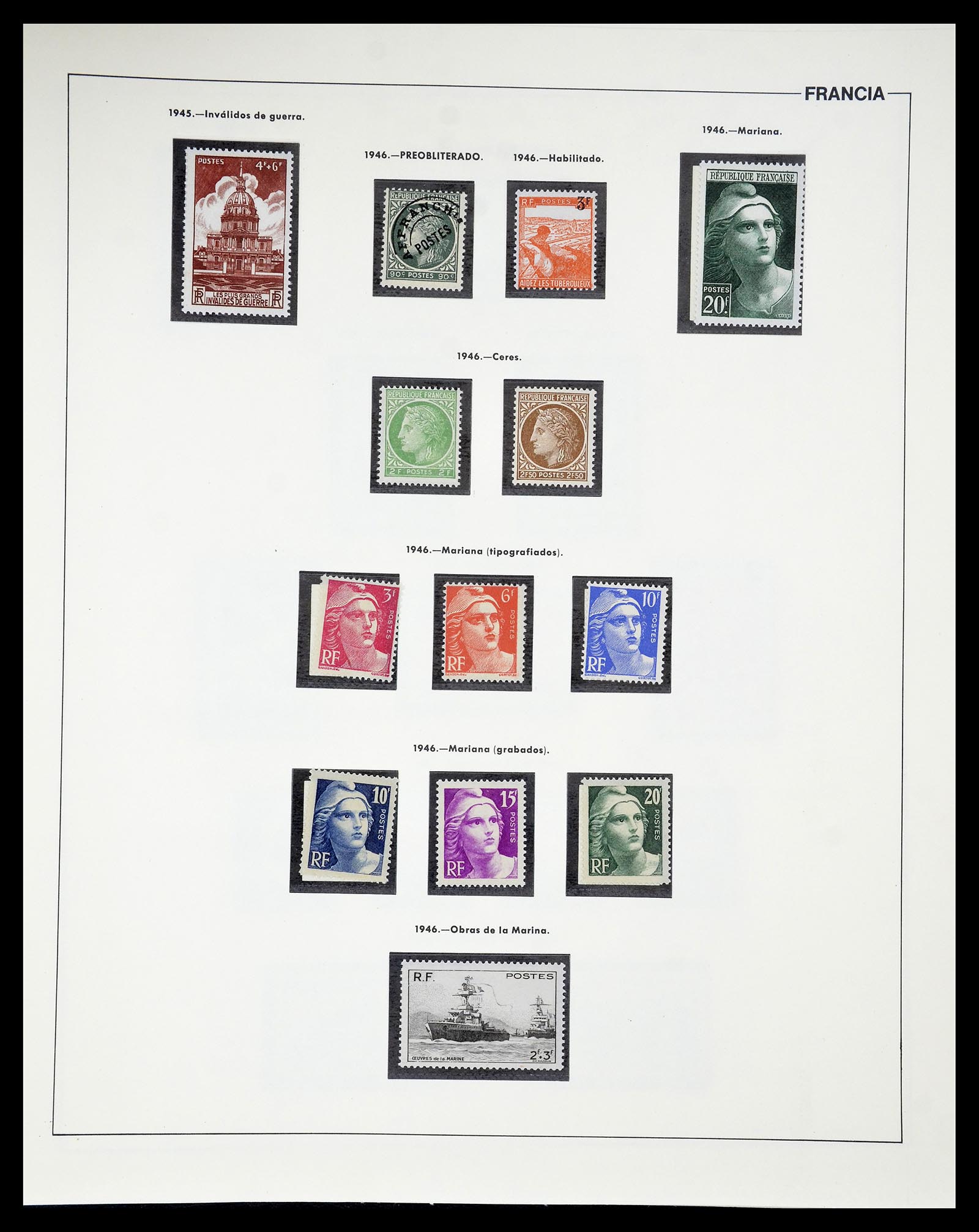 34755 053 - Postzegelverzameling 34755 Frankrijk 1900-2000.
