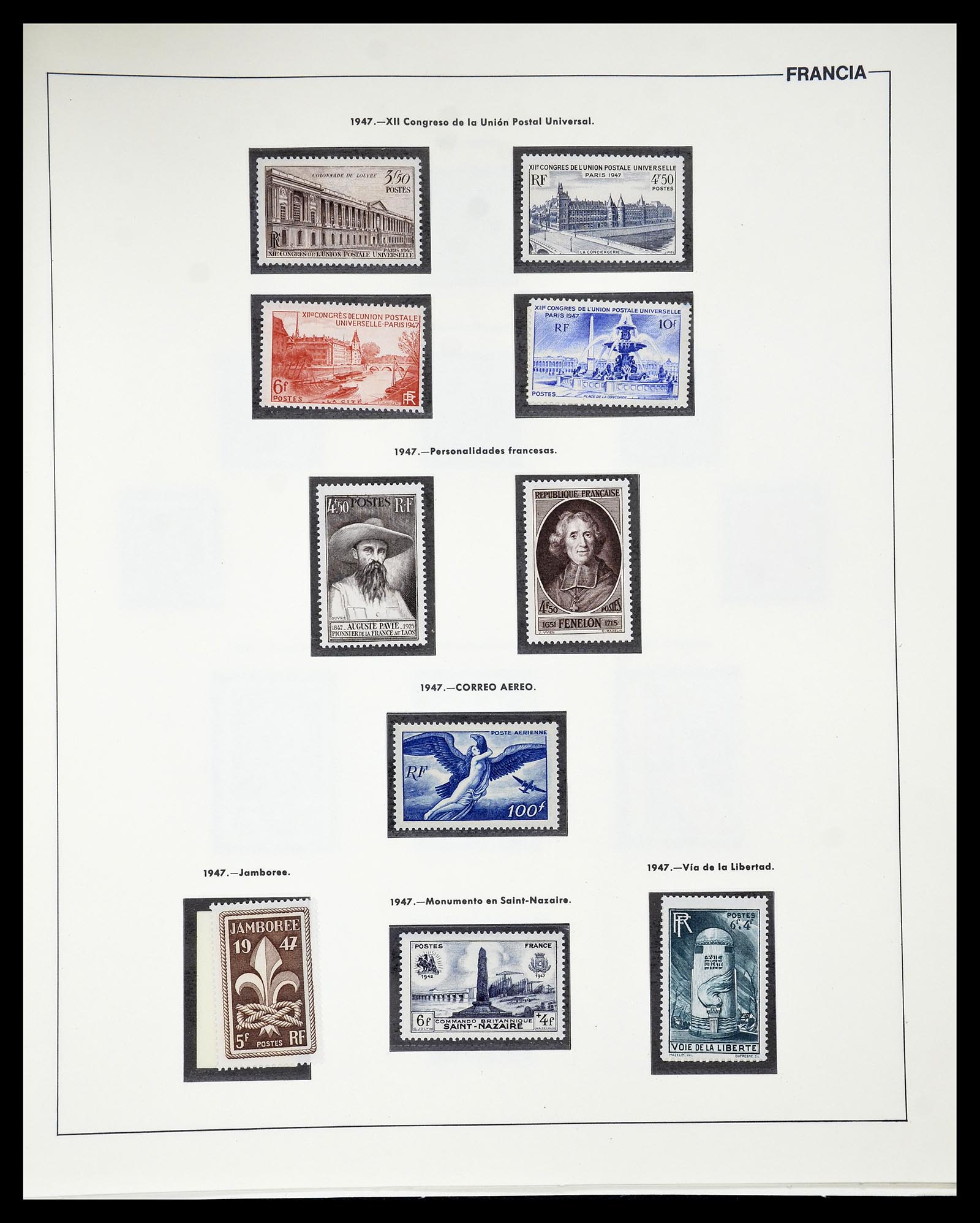 34755 058 - Postzegelverzameling 34755 Frankrijk 1900-2000.
