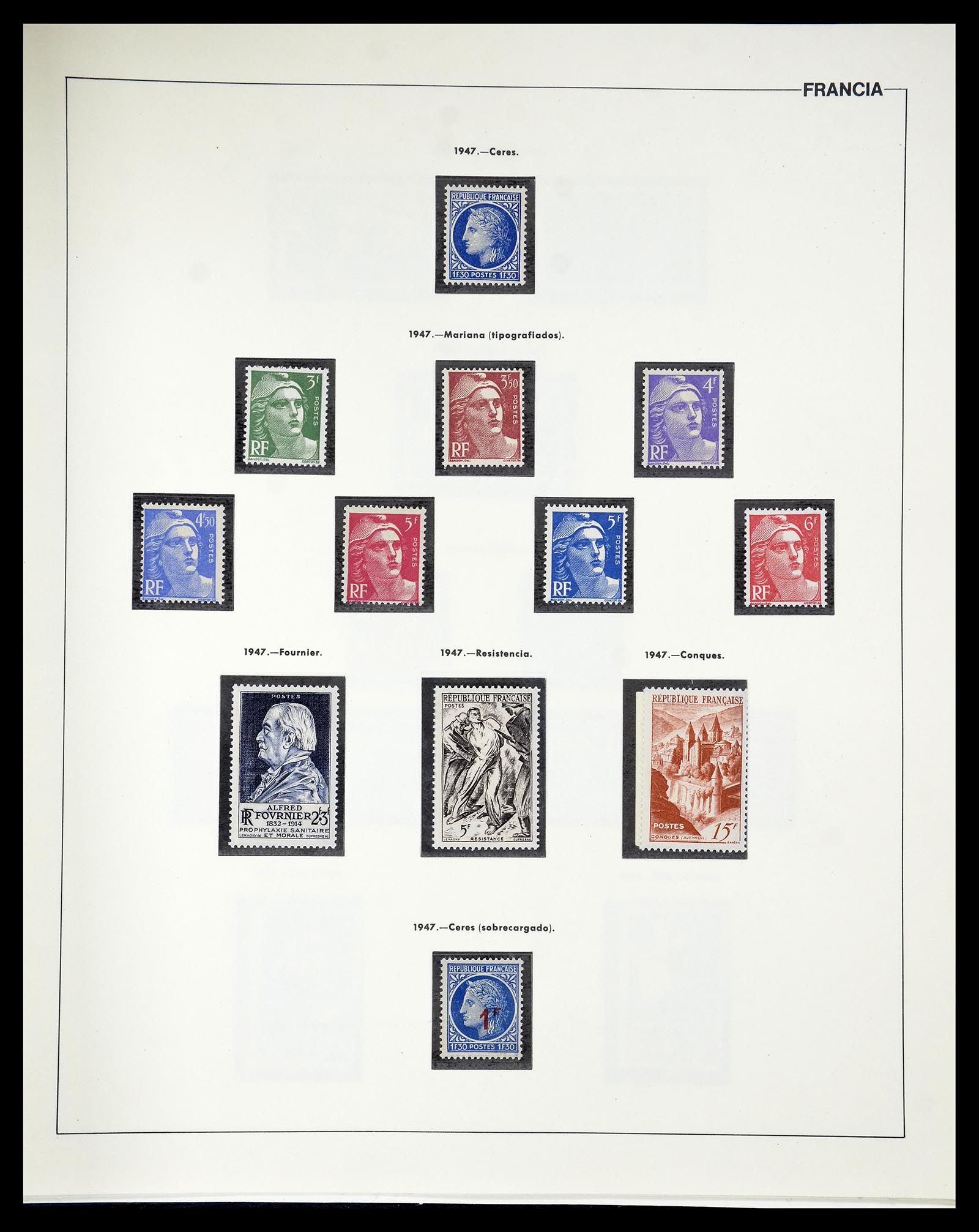 34755 059 - Postzegelverzameling 34755 Frankrijk 1900-2000.