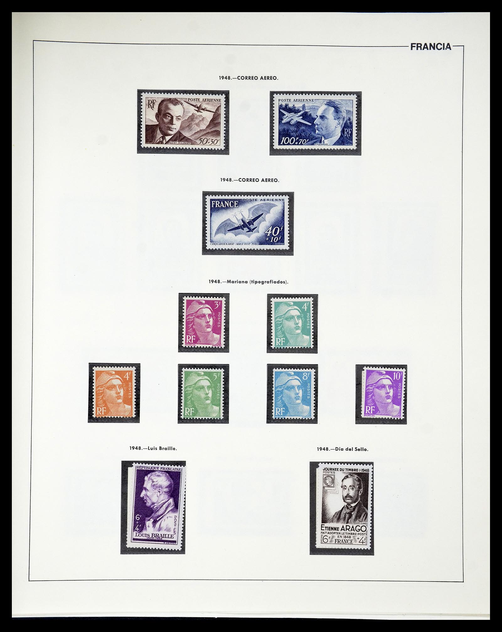 34755 060 - Postzegelverzameling 34755 Frankrijk 1900-2000.
