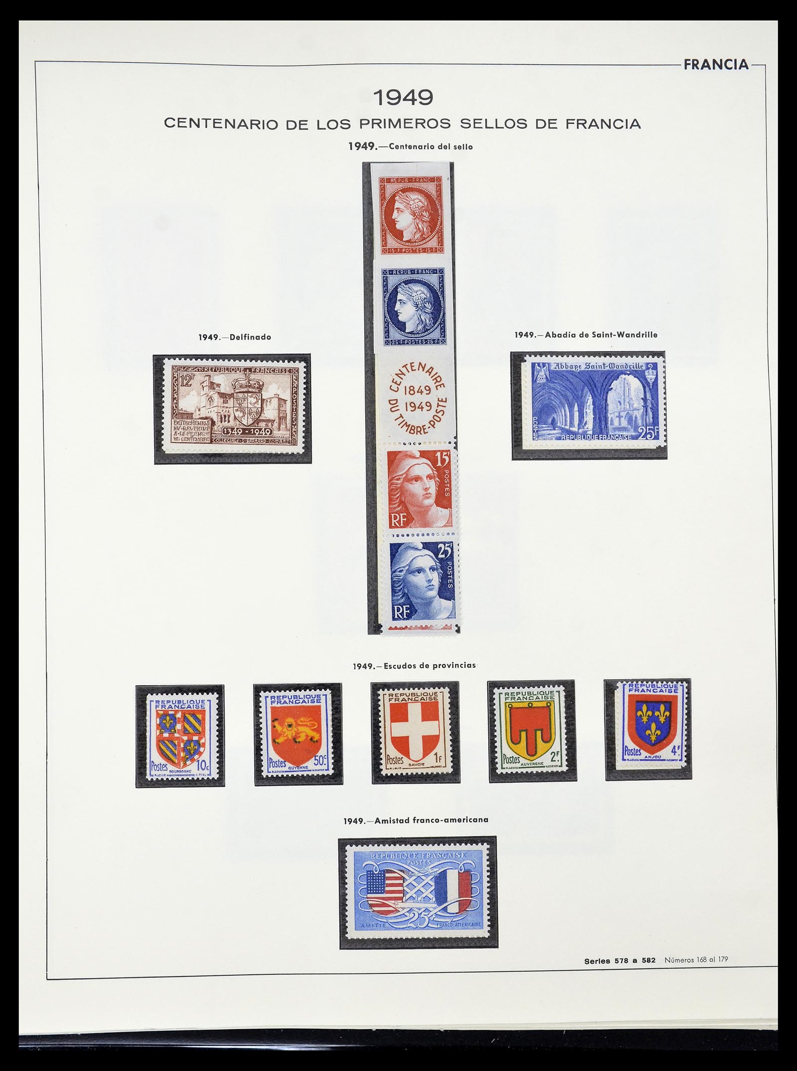 34755 063 - Postzegelverzameling 34755 Frankrijk 1900-2000.