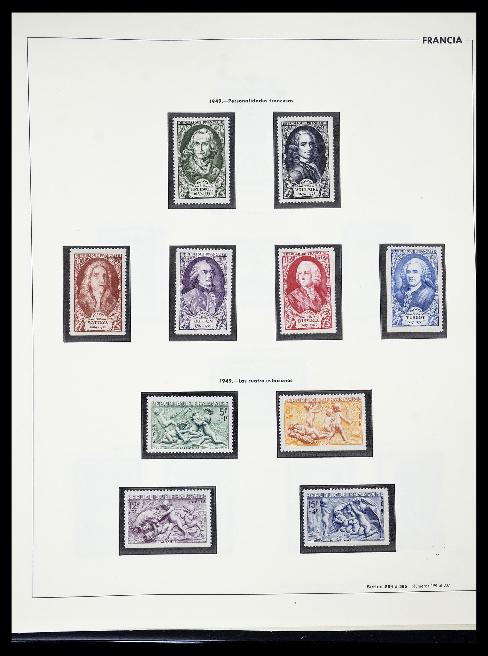 34755 067 - Postzegelverzameling 34755 Frankrijk 1900-2000.