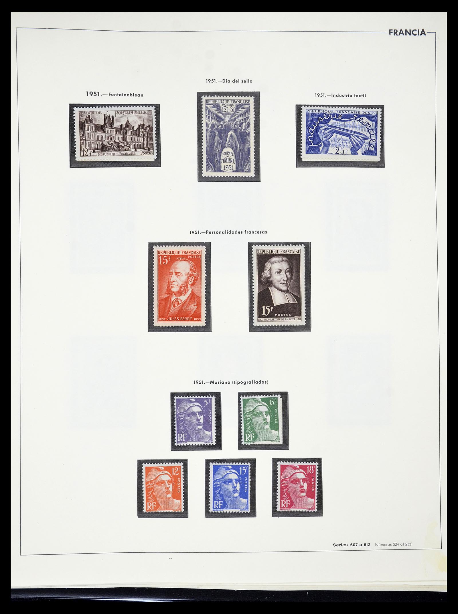 34755 070 - Postzegelverzameling 34755 Frankrijk 1900-2000.