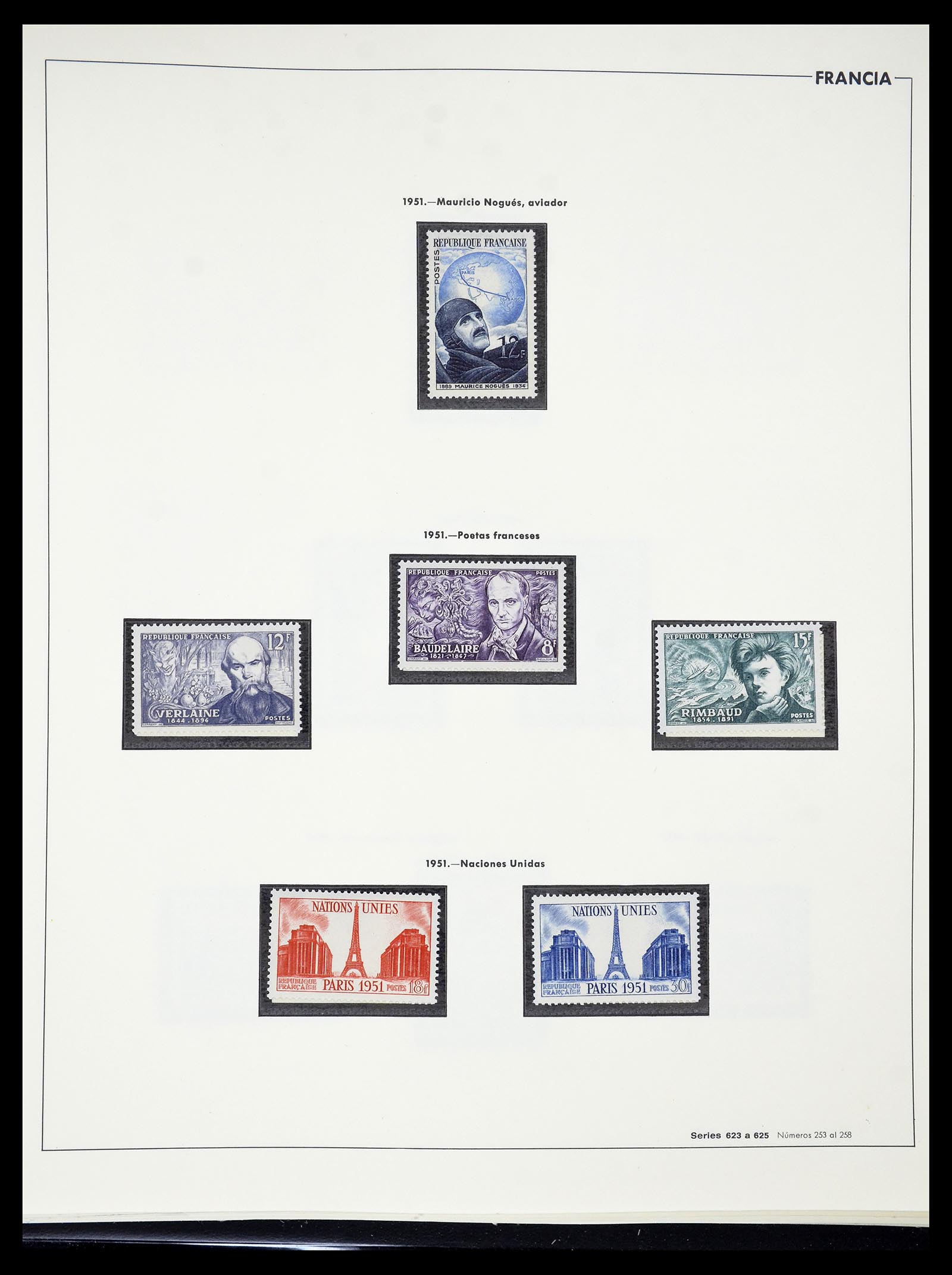 34755 073 - Postzegelverzameling 34755 Frankrijk 1900-2000.