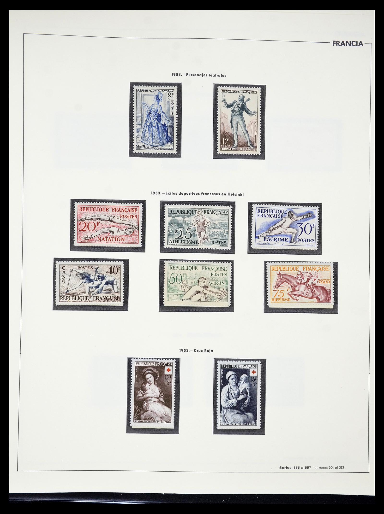 34755 079 - Postzegelverzameling 34755 Frankrijk 1900-2000.