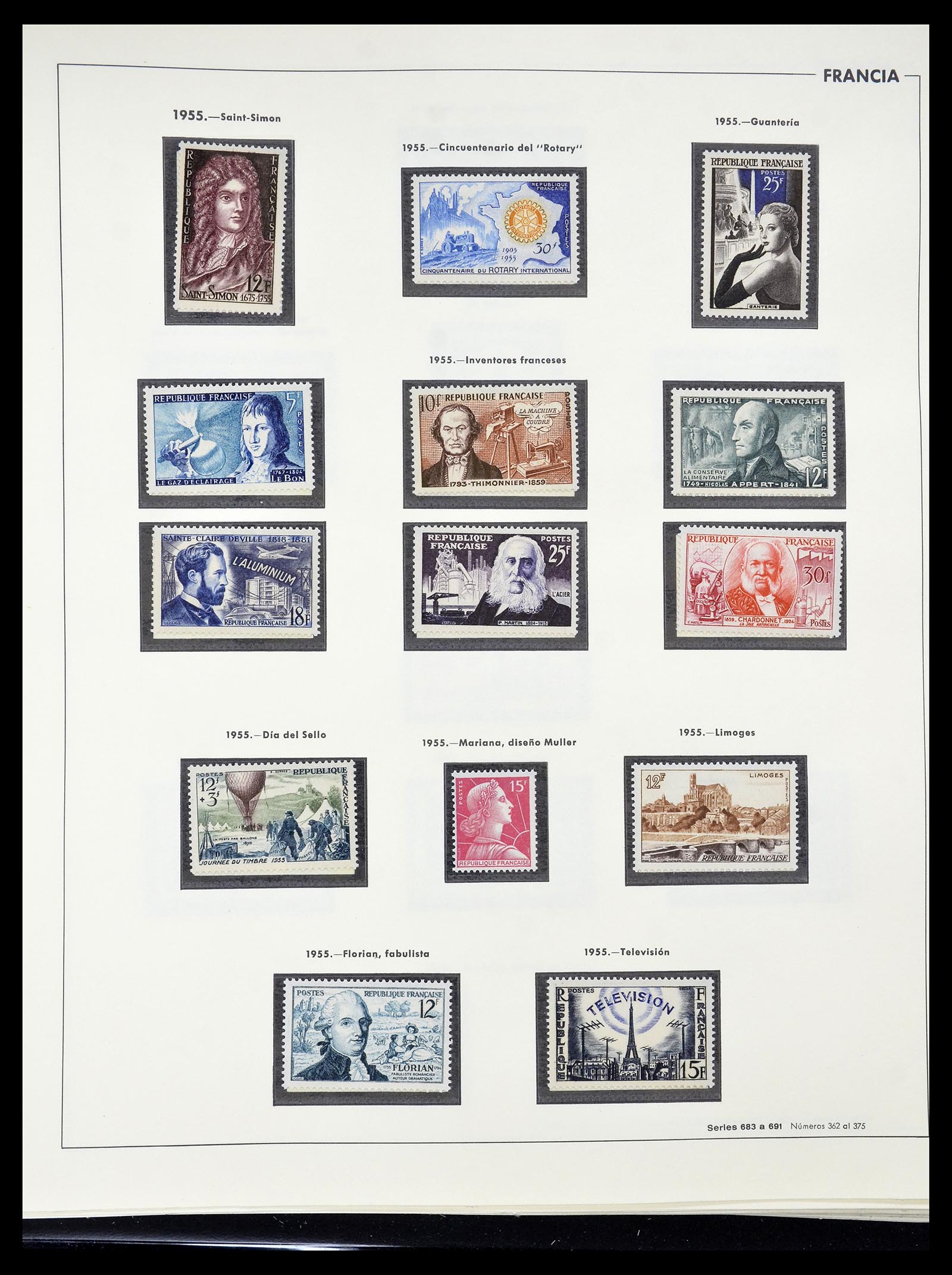 34755 085 - Postzegelverzameling 34755 Frankrijk 1900-2000.