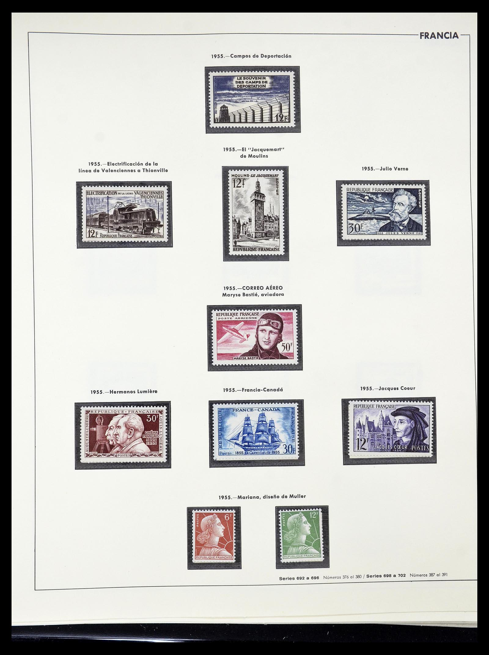 34755 086 - Postzegelverzameling 34755 Frankrijk 1900-2000.