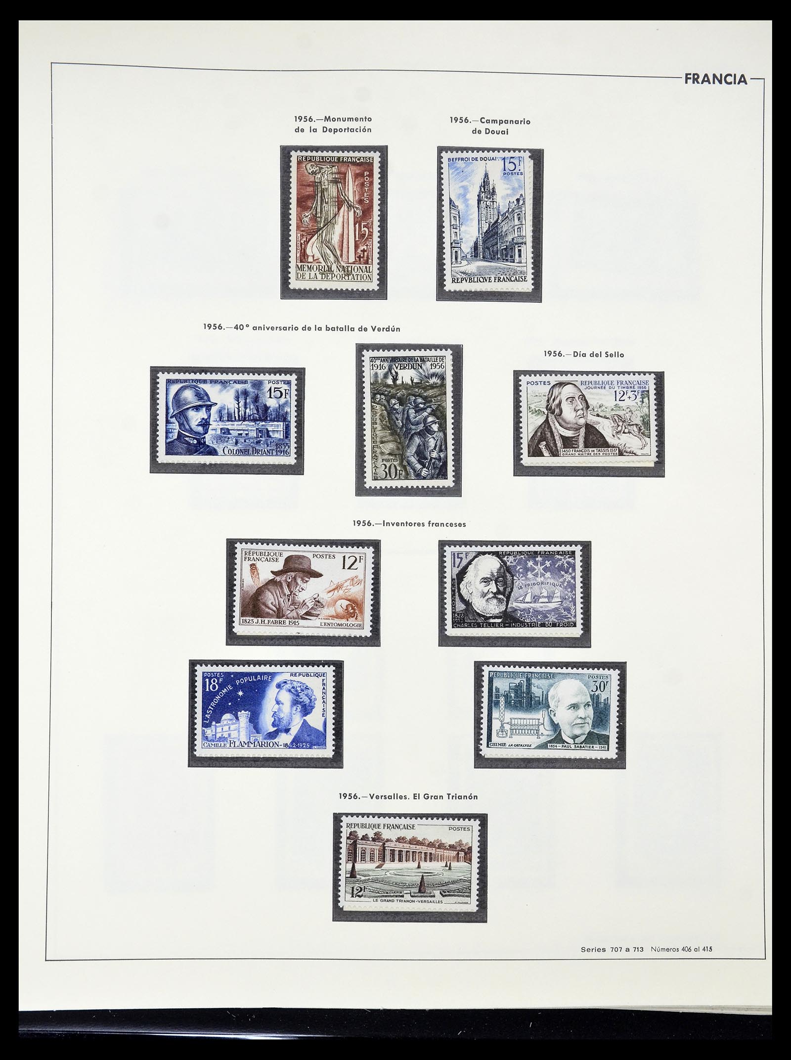 34755 089 - Postzegelverzameling 34755 Frankrijk 1900-2000.