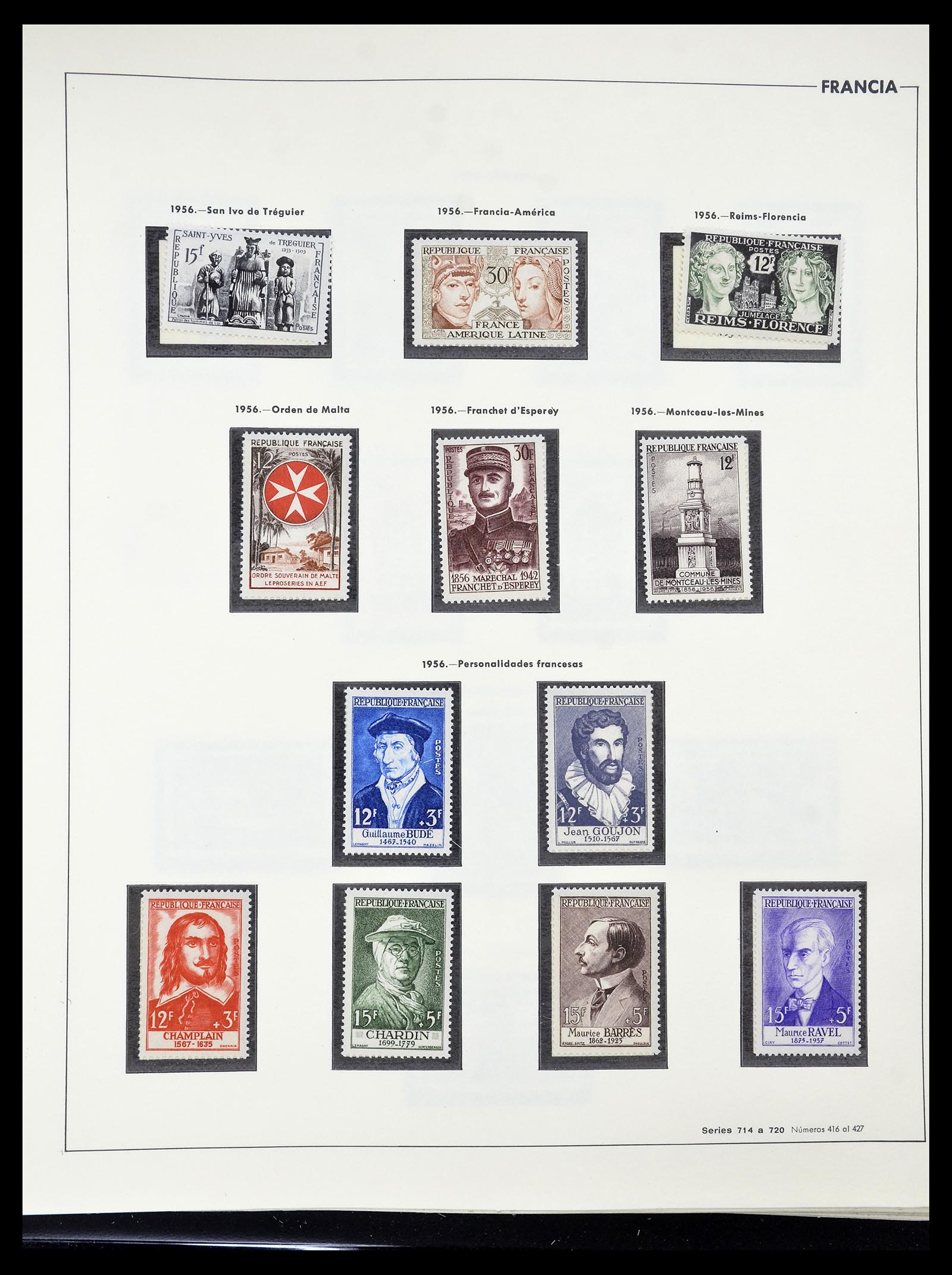 34755 090 - Postzegelverzameling 34755 Frankrijk 1900-2000.