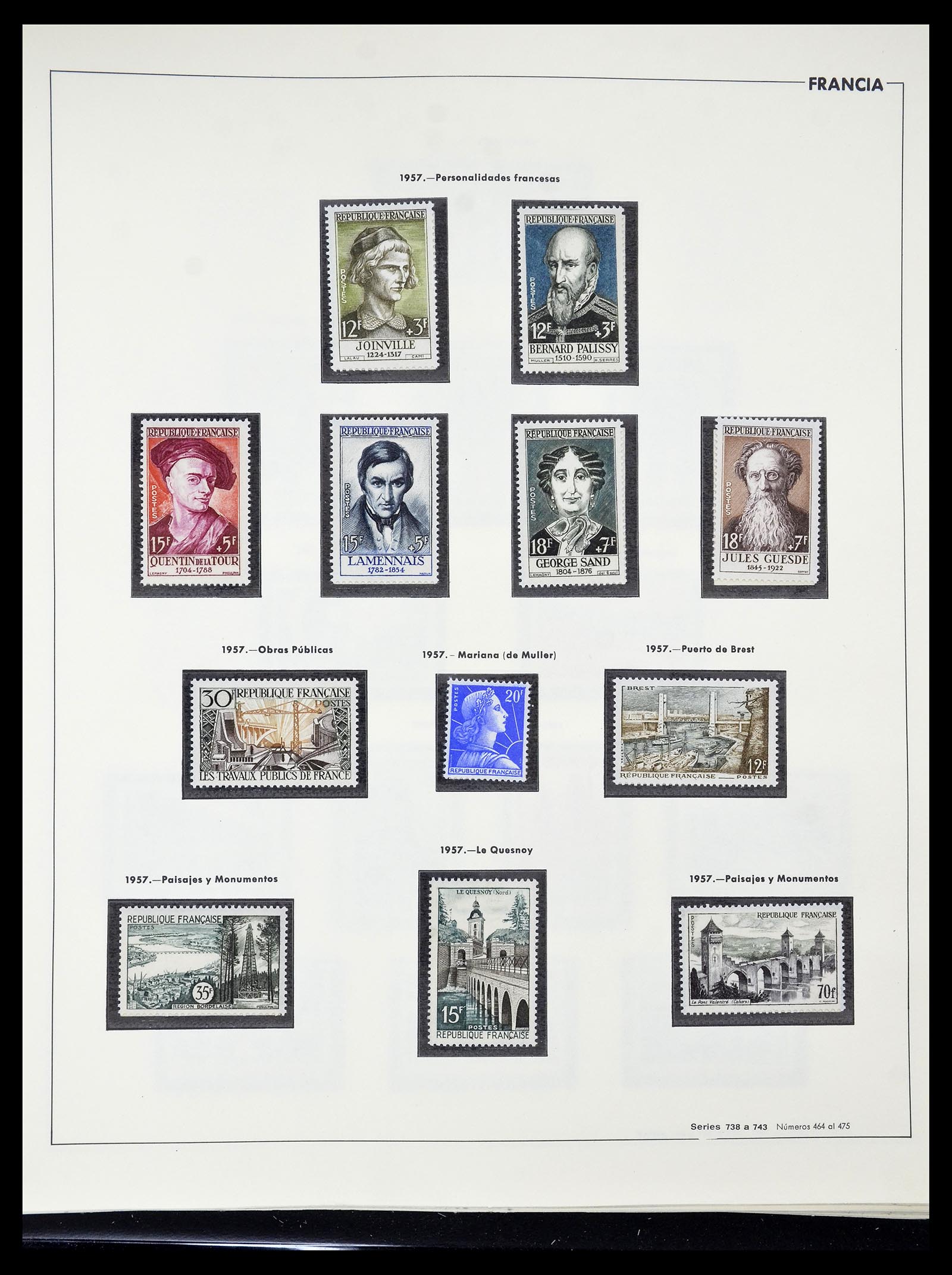 34755 095 - Postzegelverzameling 34755 Frankrijk 1900-2000.