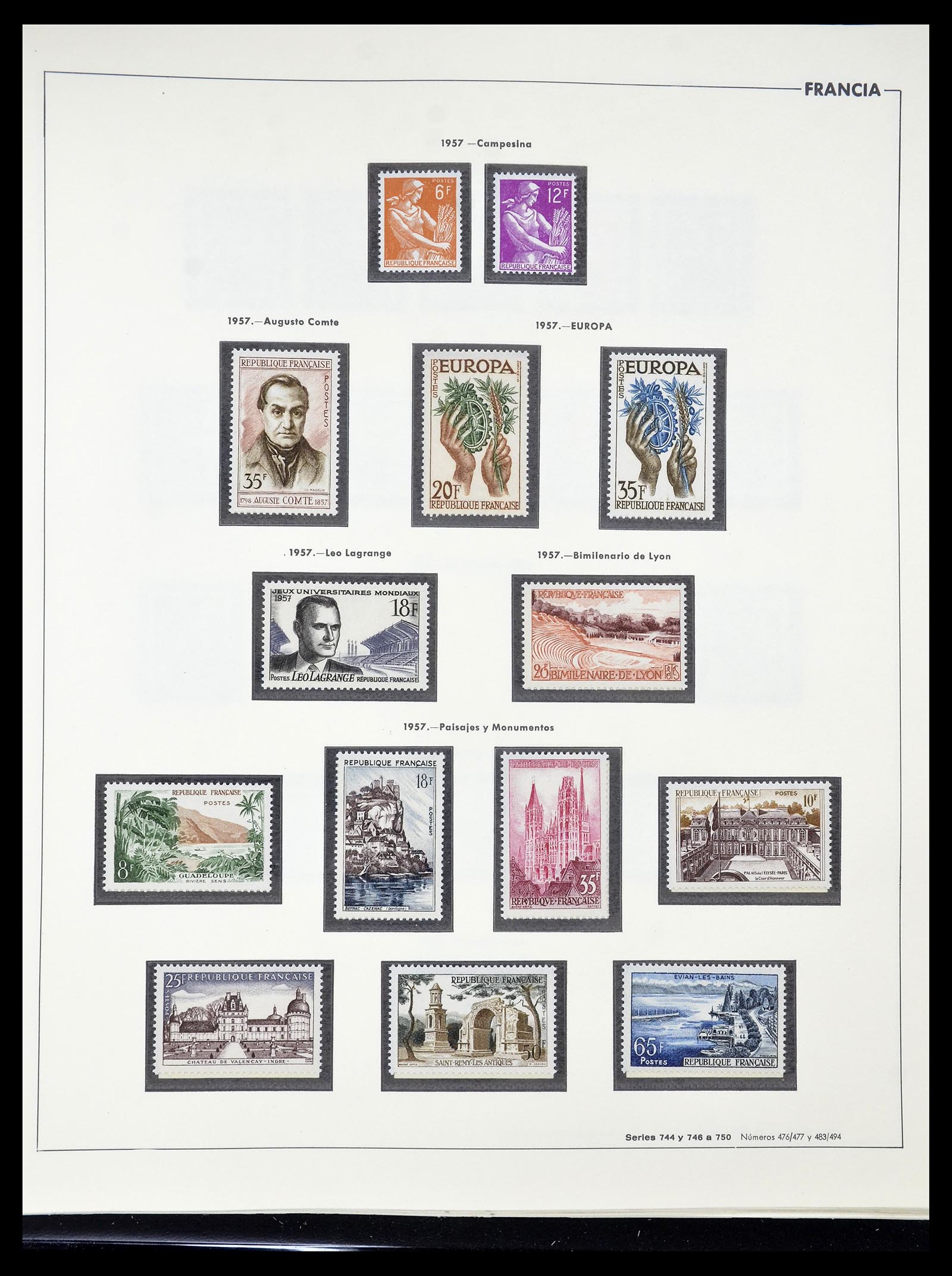 34755 096 - Postzegelverzameling 34755 Frankrijk 1900-2000.
