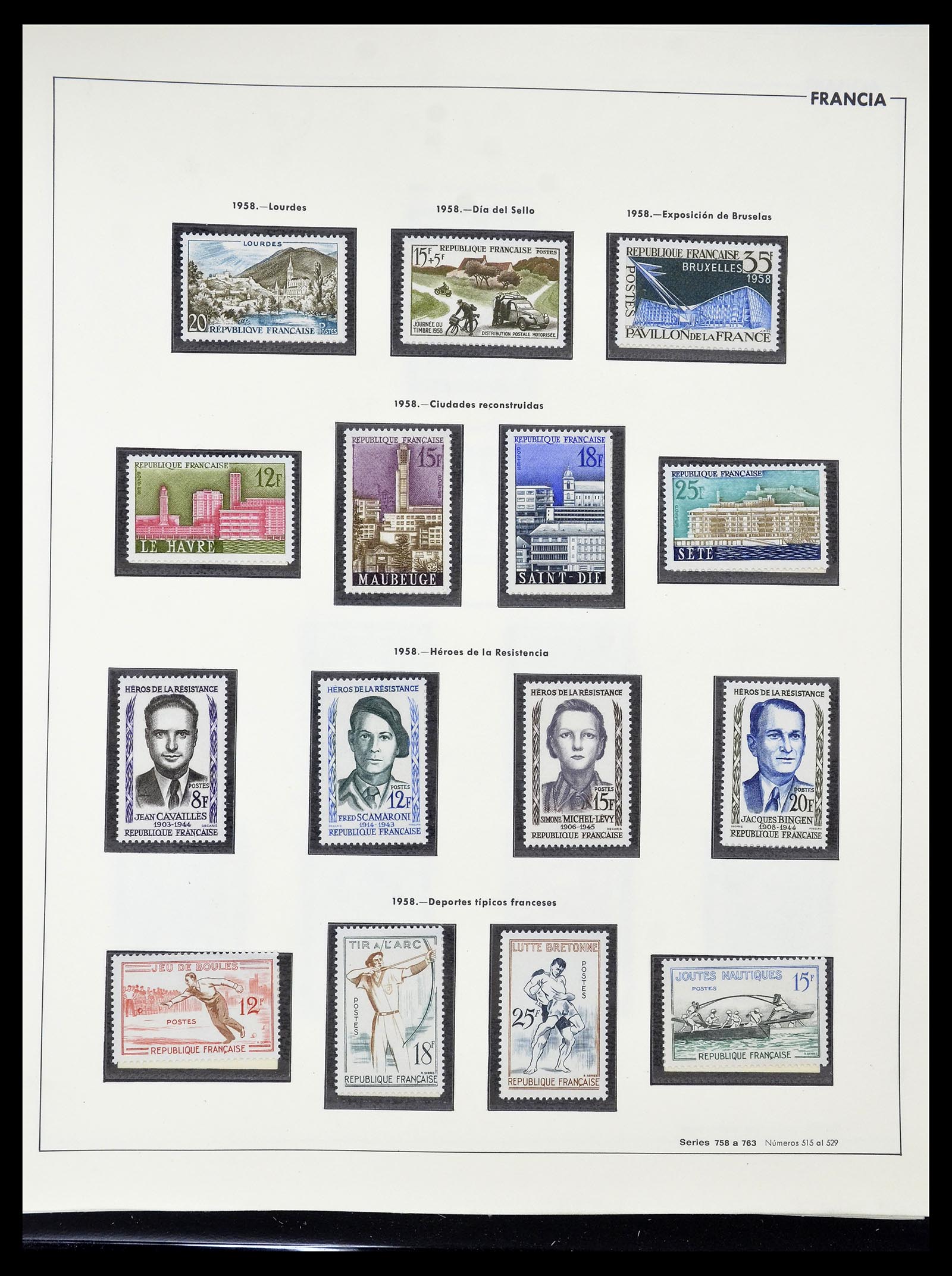 34755 100 - Postzegelverzameling 34755 Frankrijk 1900-2000.