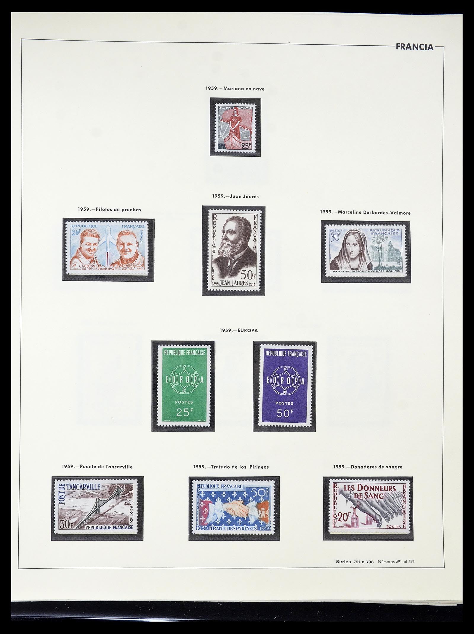 34755 107 - Postzegelverzameling 34755 Frankrijk 1900-2000.